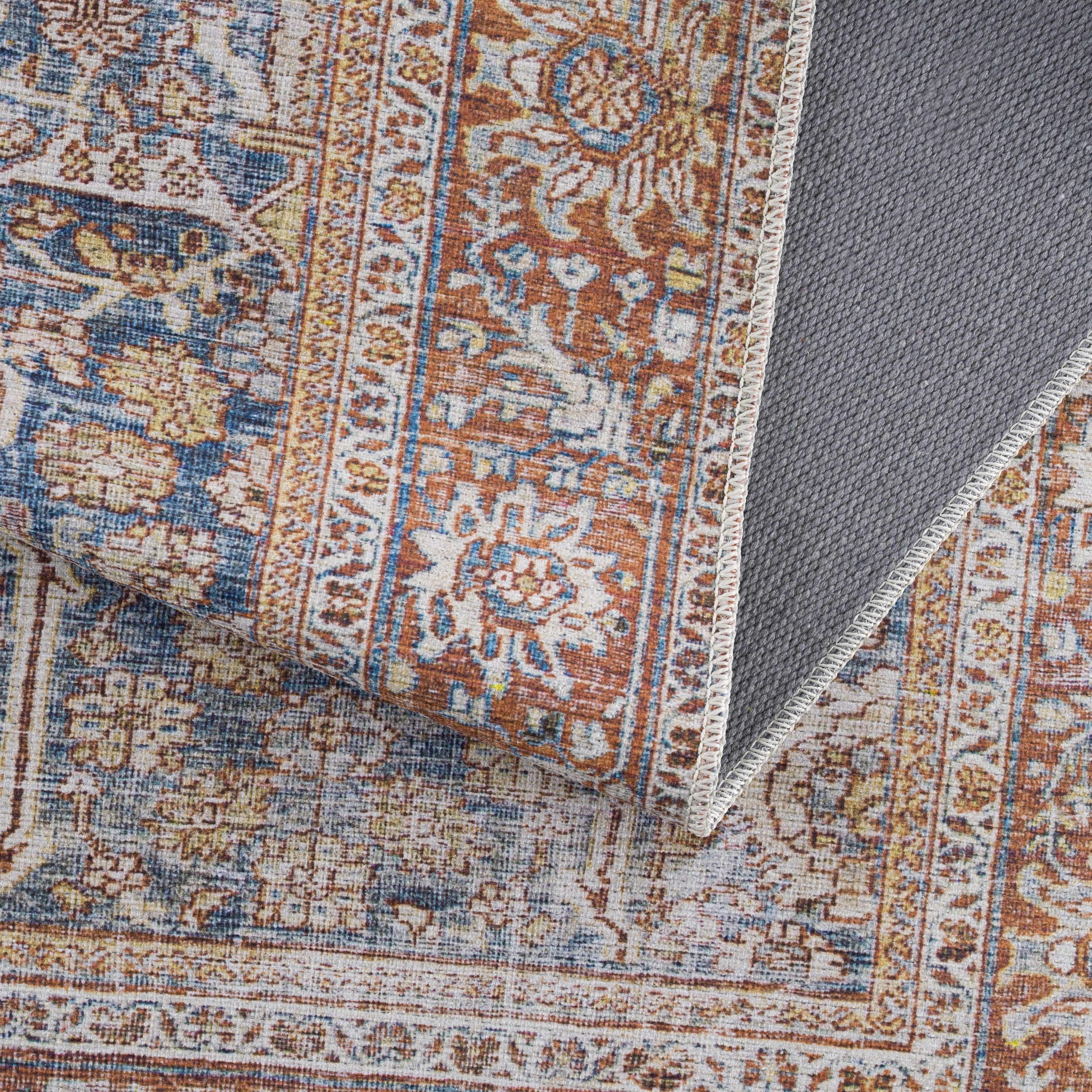 Rust Mair Traditional Washable Area Rug - Clearance - Image 11