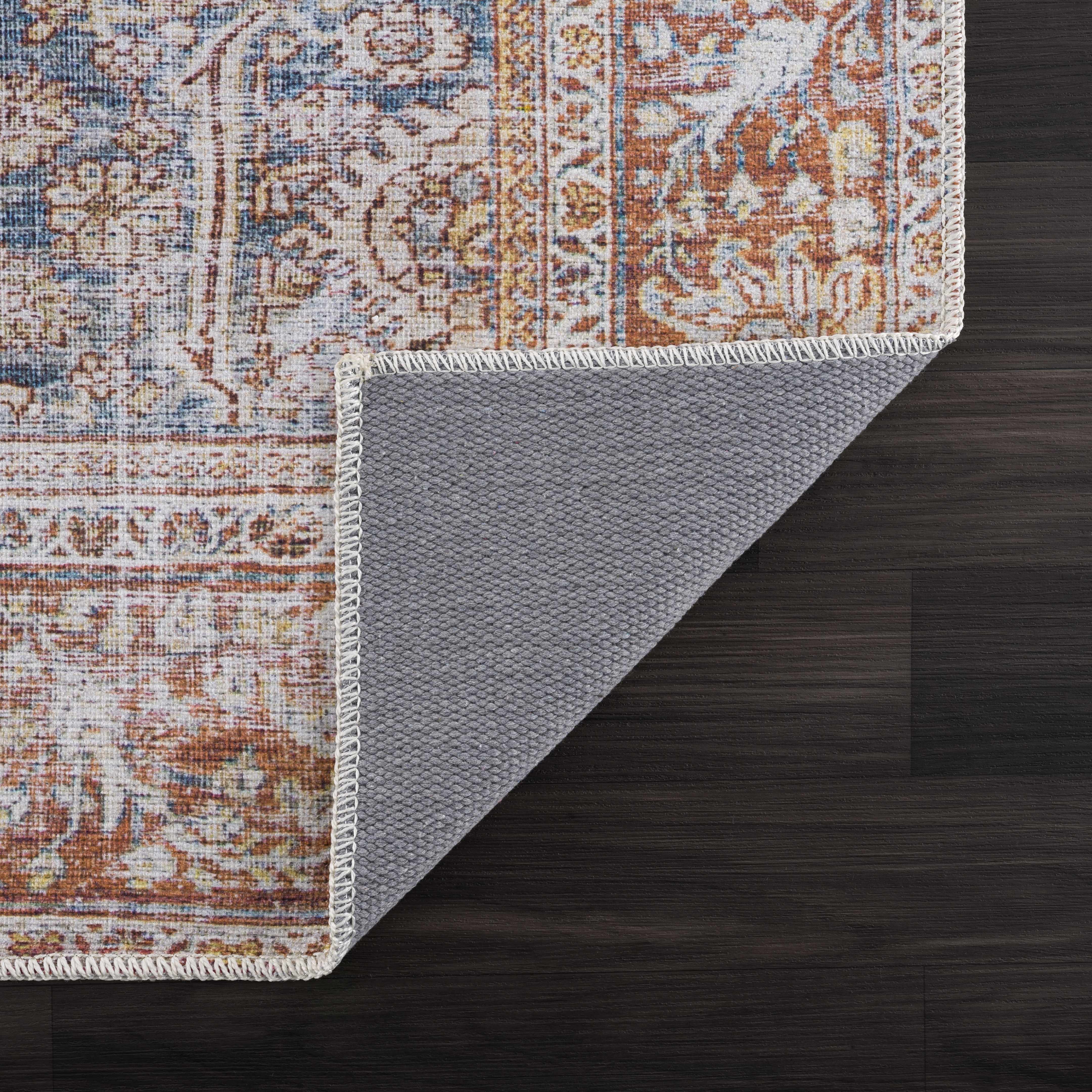 Rust Mair Traditional Washable Area Rug - Clearance - Image 5