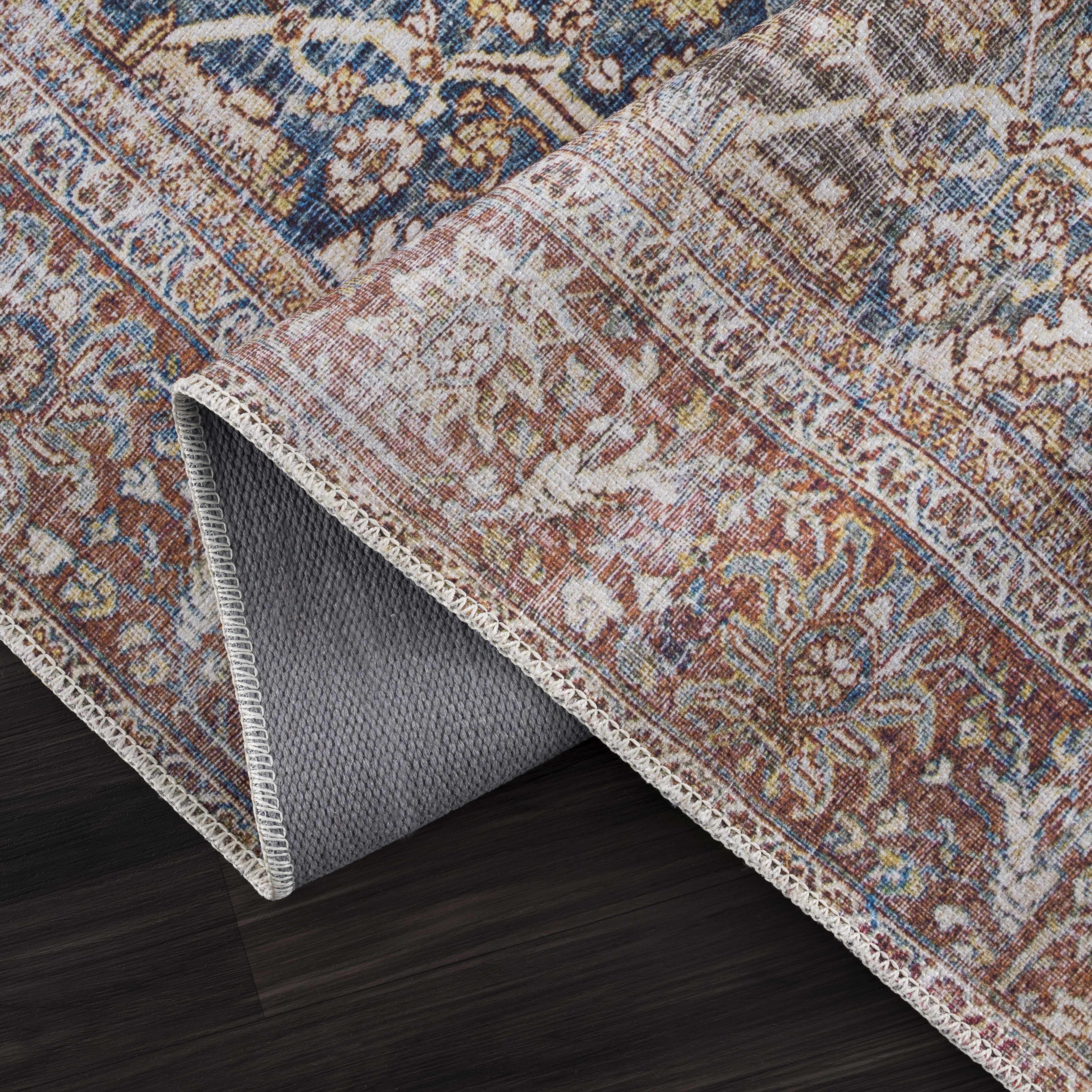 Rust Mair Traditional Washable Area Rug - Clearance - Image 7