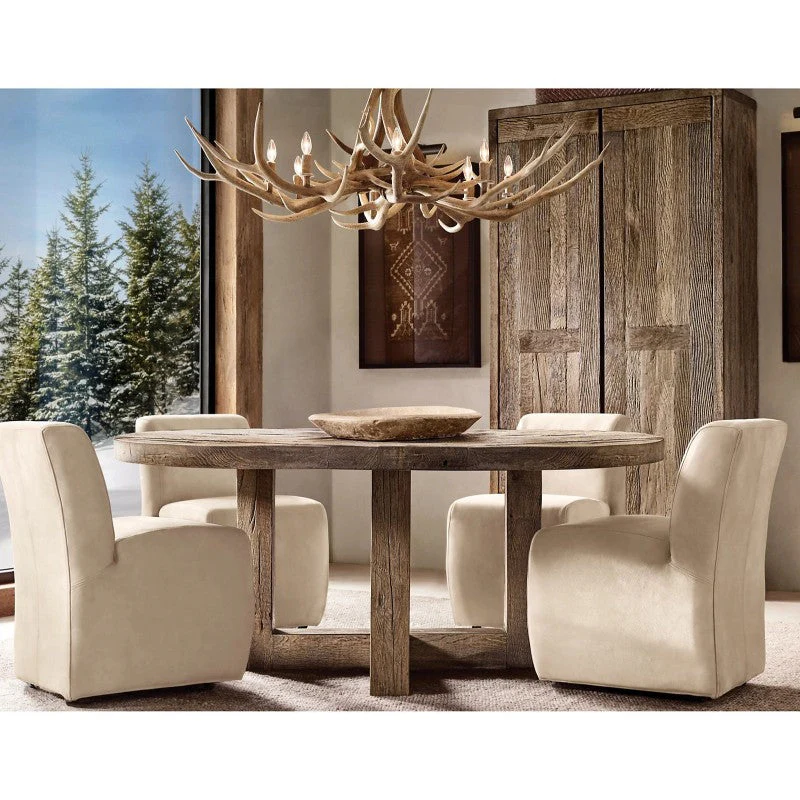 Rustic Antler Chandelier 8-Light E12 Candelabra Ceiling Light 34" - Image 5
