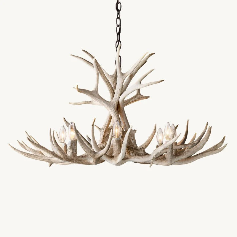 Rustic Antler Chandelier 8-Light E12 Candelabra Ceiling Light 34" - Image 7