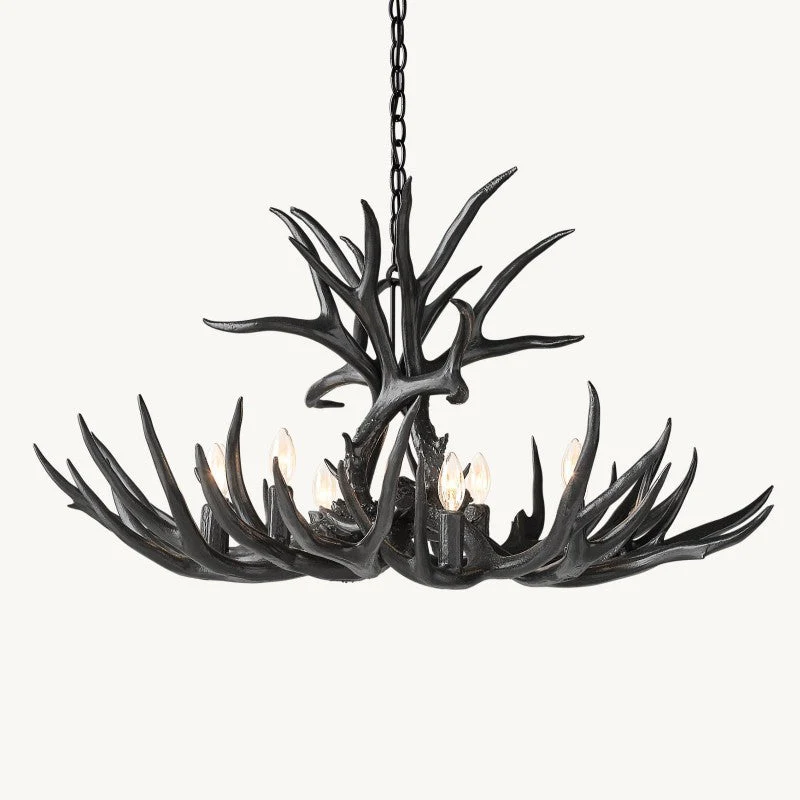 Rustic Antler Chandelier 8-Light E12 Candelabra Ceiling Light 34" - Image 8