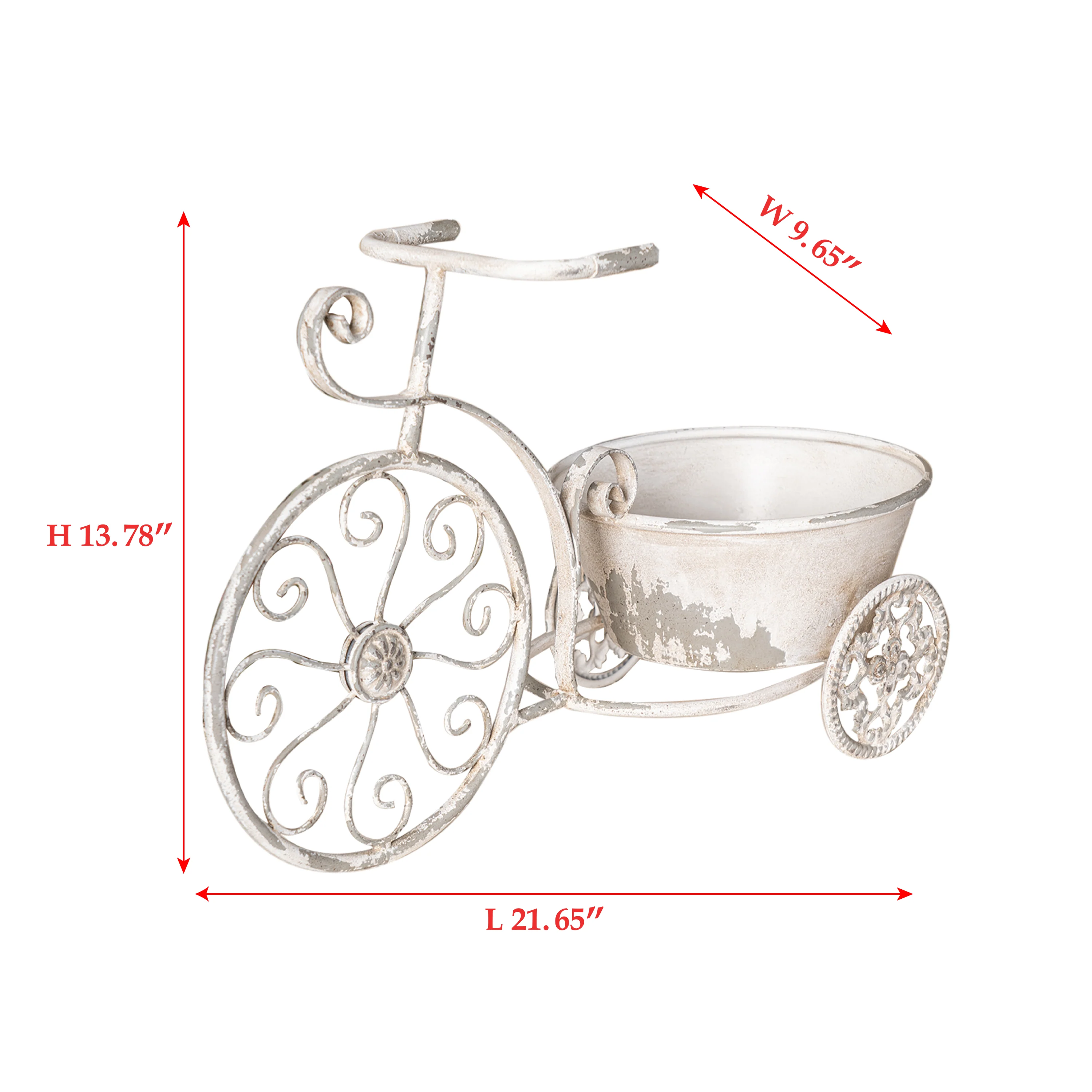 Rustic Bicycle Metal Wire Wall Planter Basket - Image 14