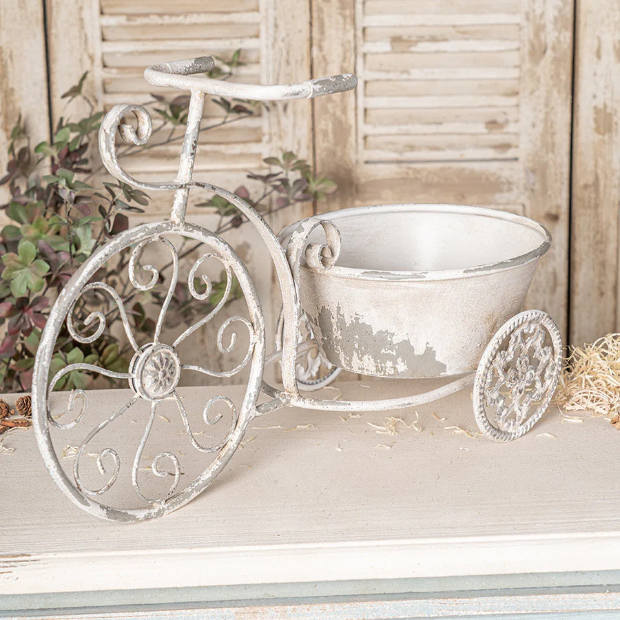 Rustic Bicycle Metal Wire Wall Planter Basket - Image 3