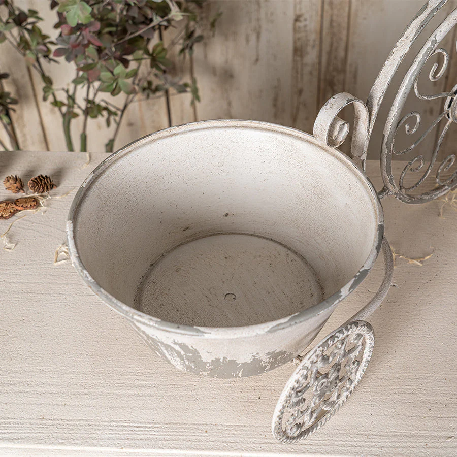 Rustic Bicycle Metal Wire Wall Planter Basket - Image 5