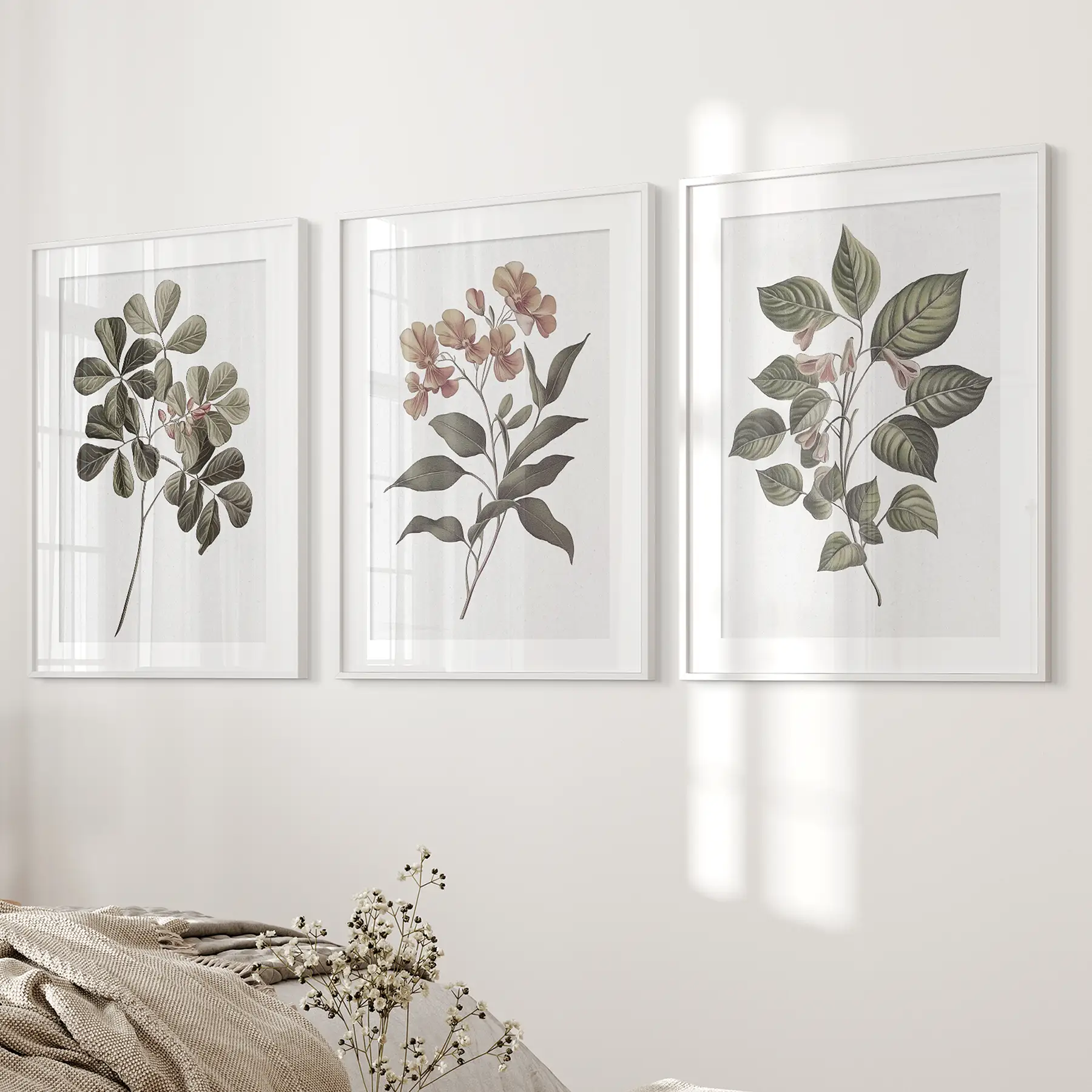 Rustic Botanical Wall Art. Vintage Flowers Prints - Image 3