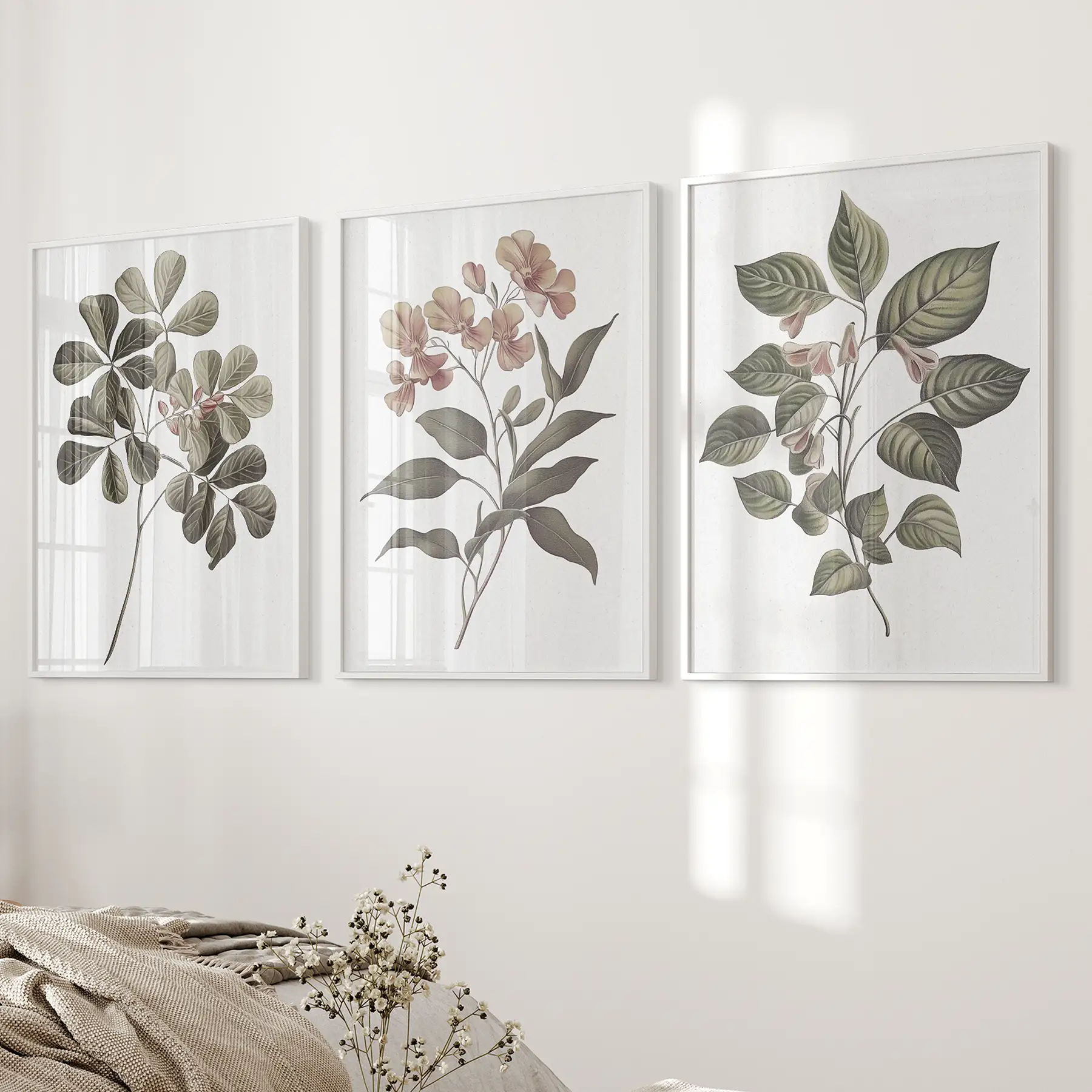 Rustic Botanical Wall Art. Vintage Flowers Prints - Image 5