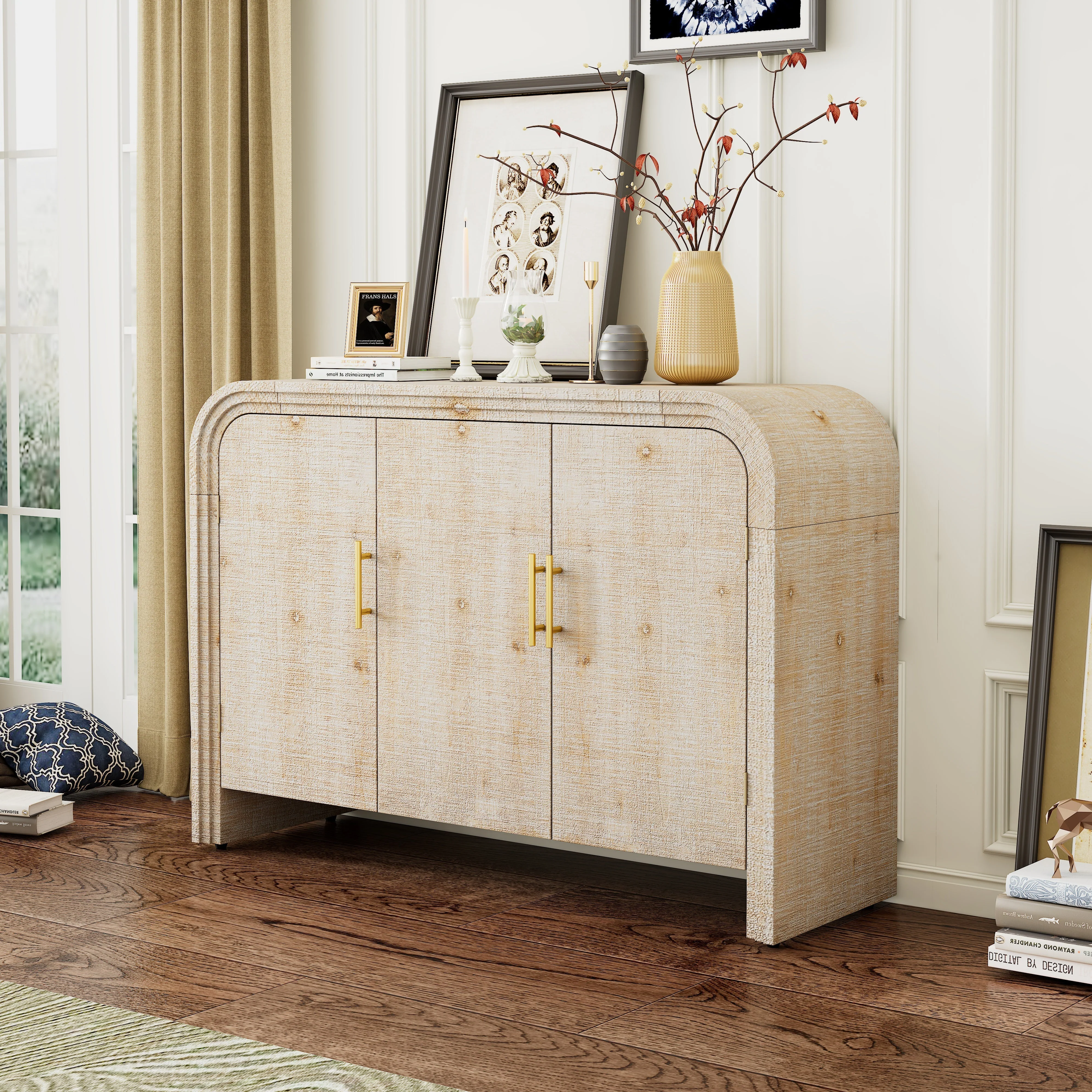 Rustic Curved Waterfall Sideboard - Image 14