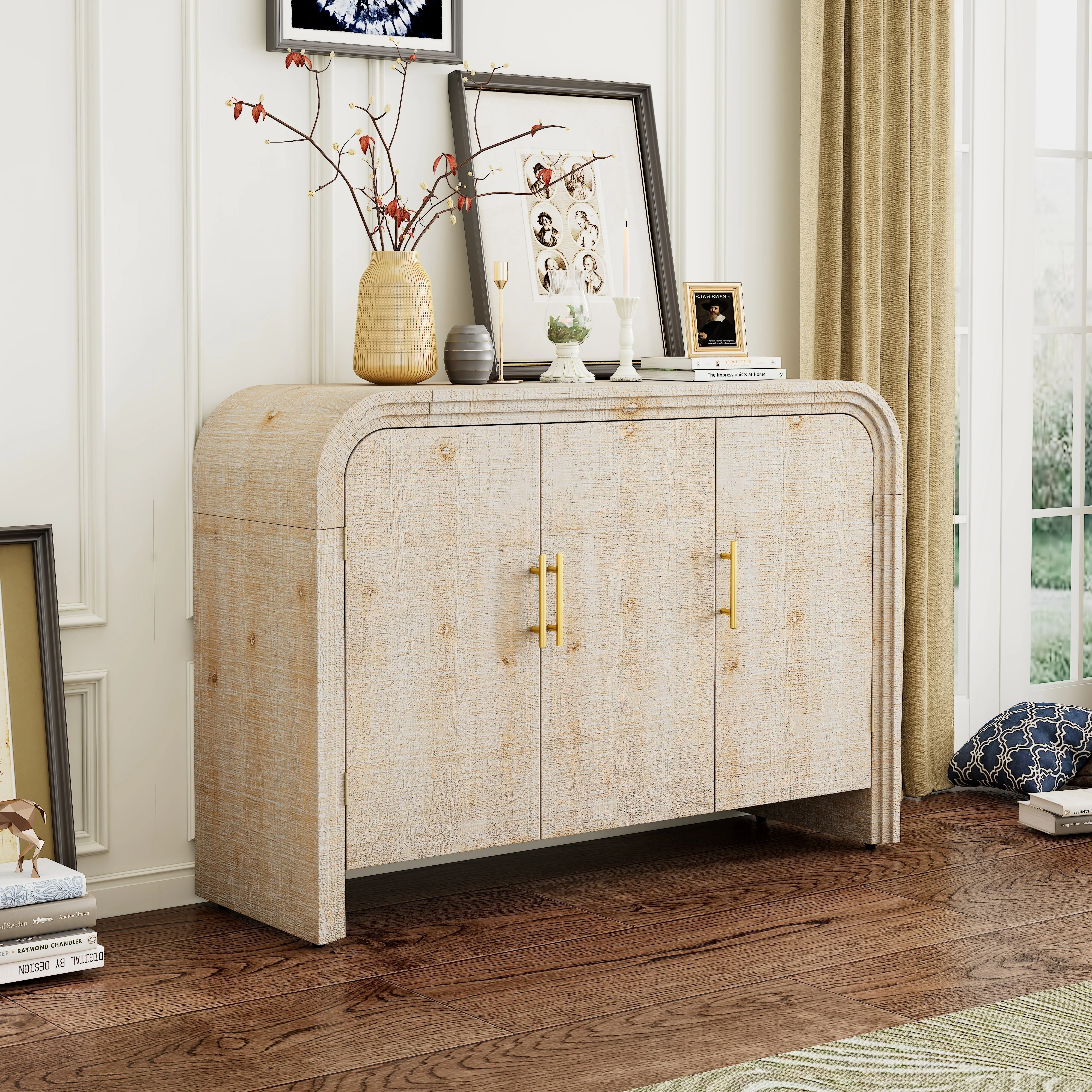 Rustic Curved Waterfall Sideboard - Image 15