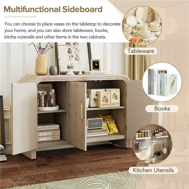 Rustic Curved Waterfall Sideboard - Image 20