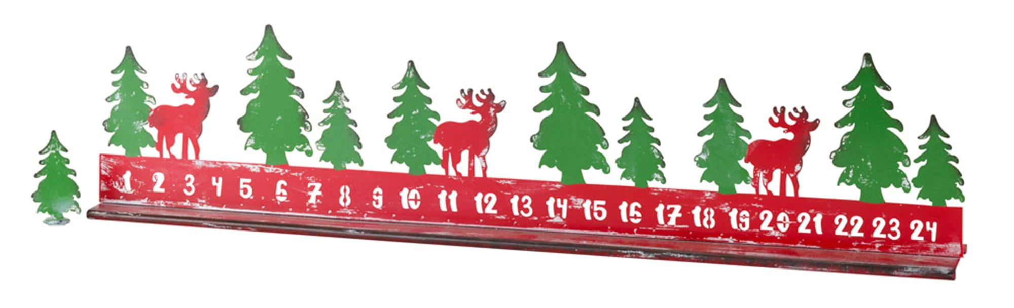 Rustic Metal Christmas Countdown with Woodland Deer Accents (Set of 2) - Image 2