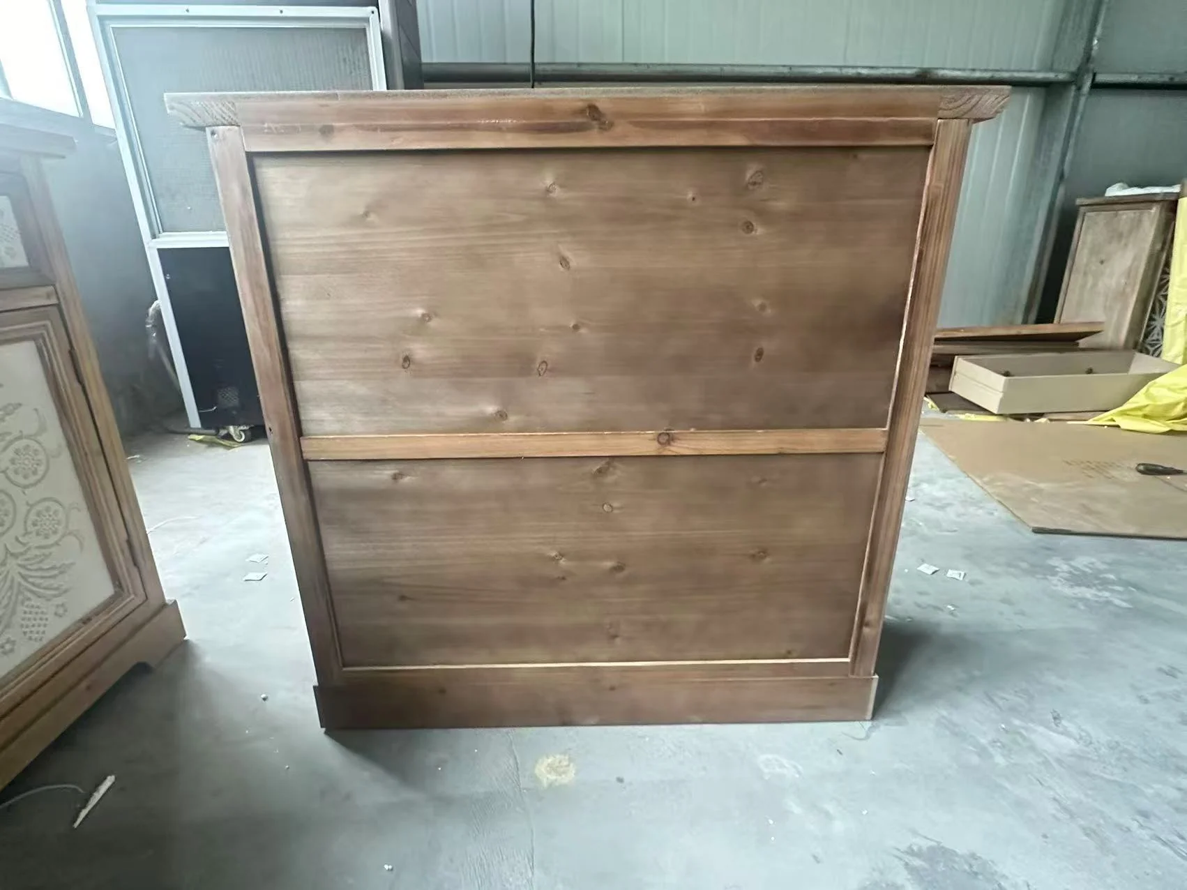 Rustic Vintage Accent Cabinet with Carved Floral Panels - Image 17