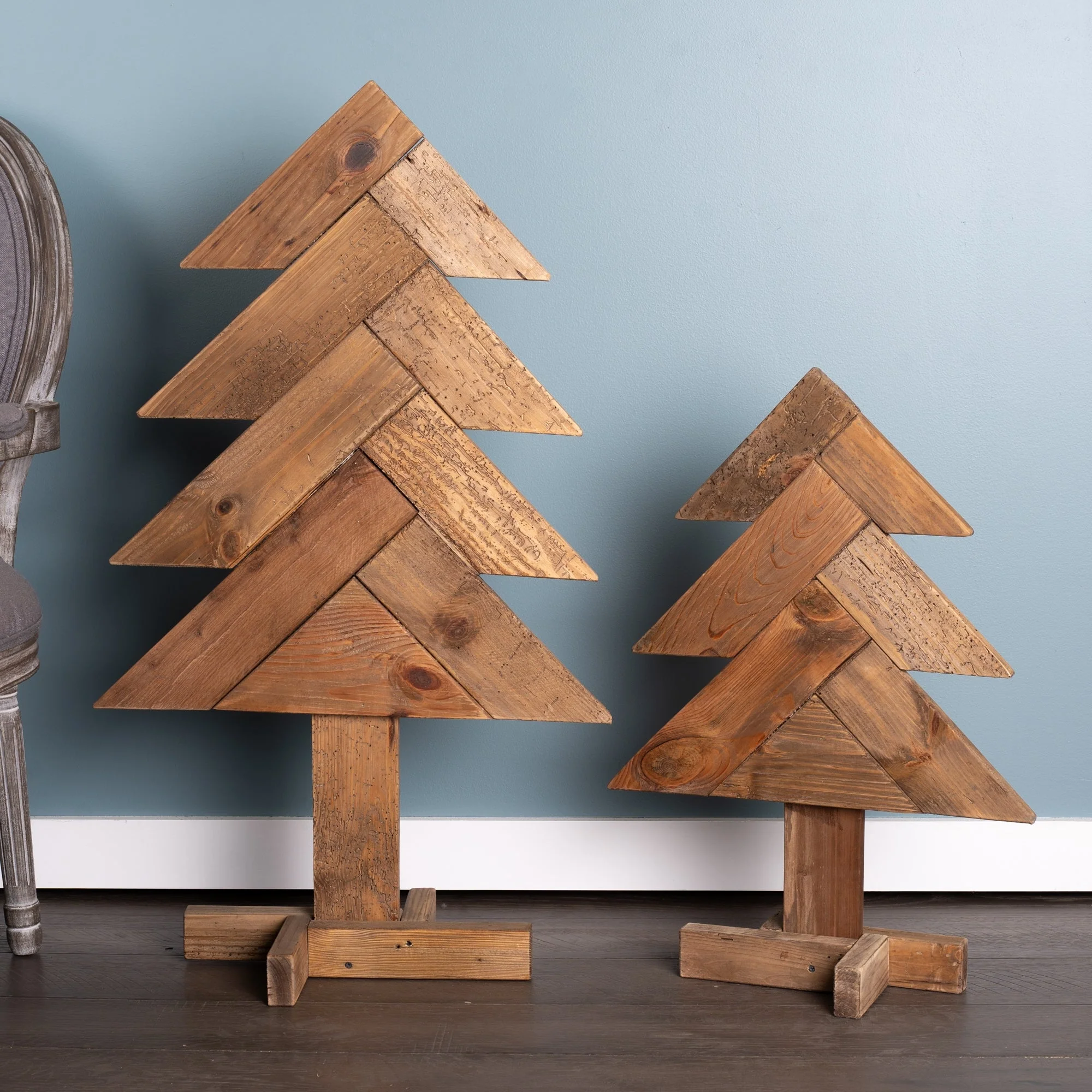 Rustic Wood Pine Tree (Set of 2) - Image 4
