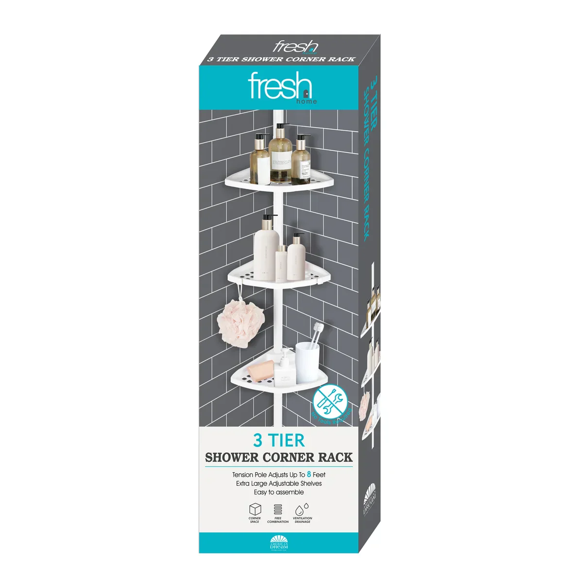 Rustproof Shower Caddy Corner for Bathtub Storage - Image 4
