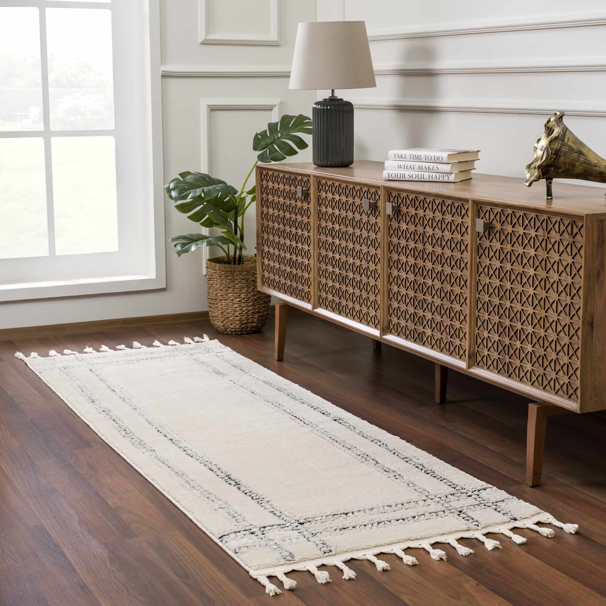 Ryuu Black & White Area Rug - Clearance - Image 10