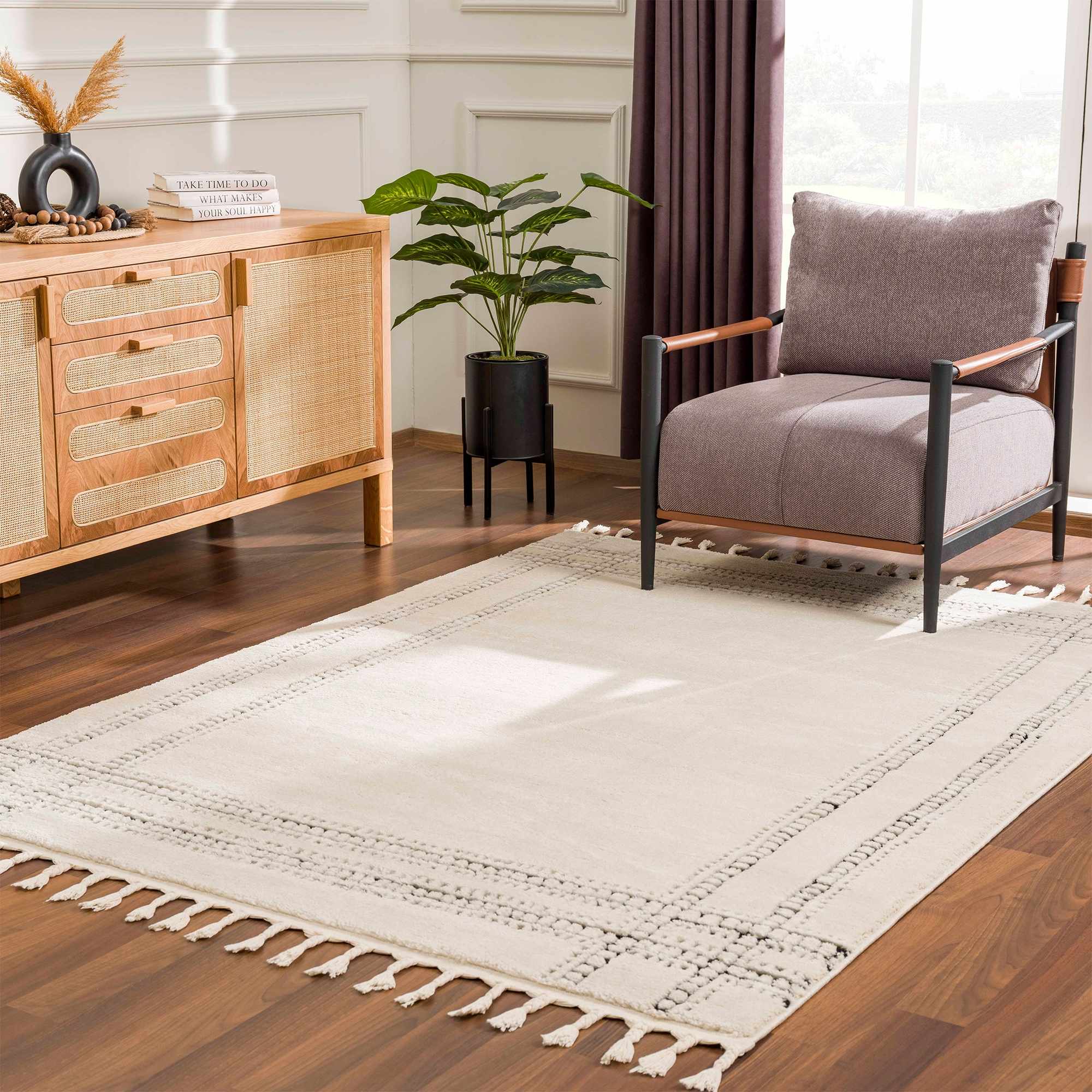 Ryuu Black & White Area Rug - Clearance - Image 14