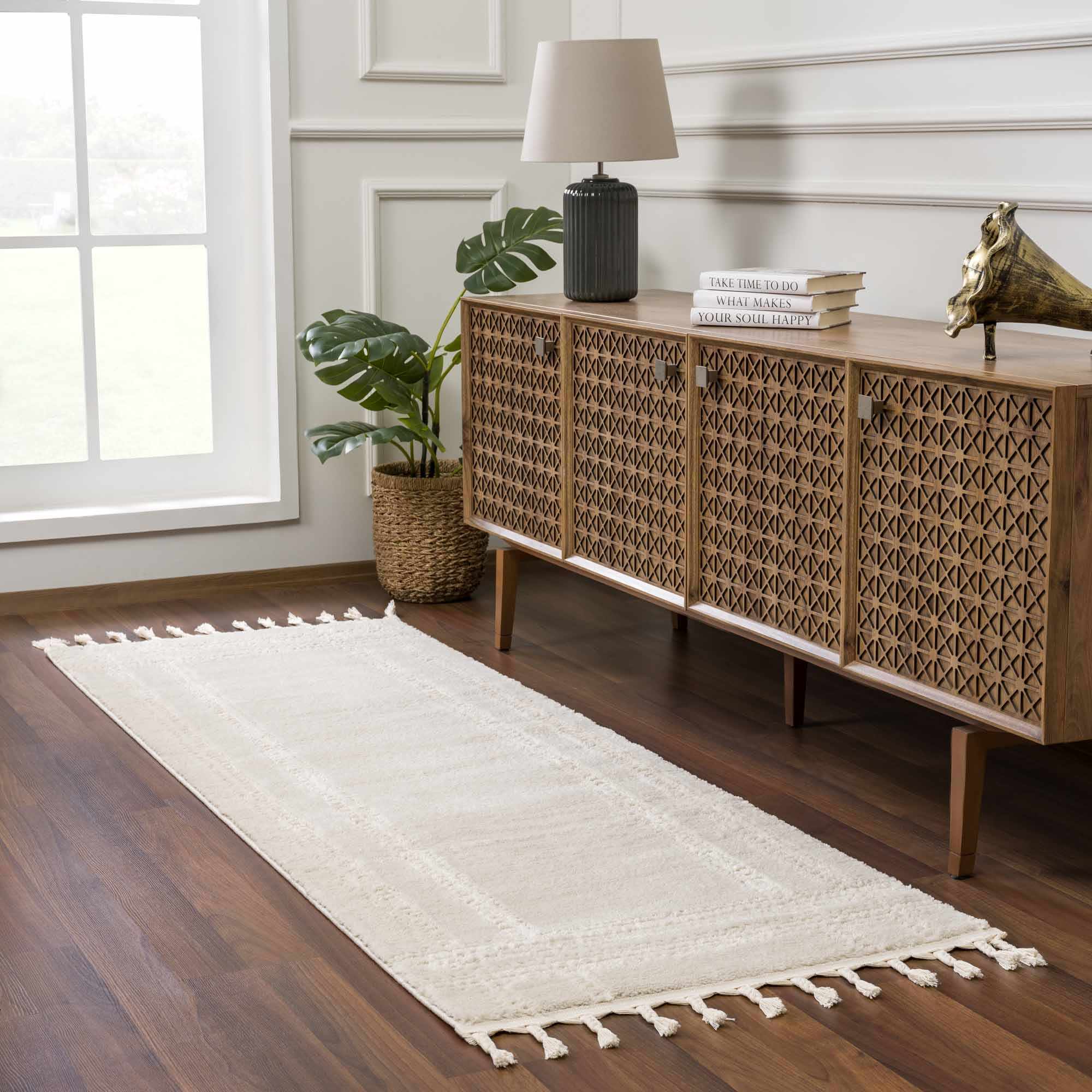 Ryuu Ivory Carved Area Rug - Image 10