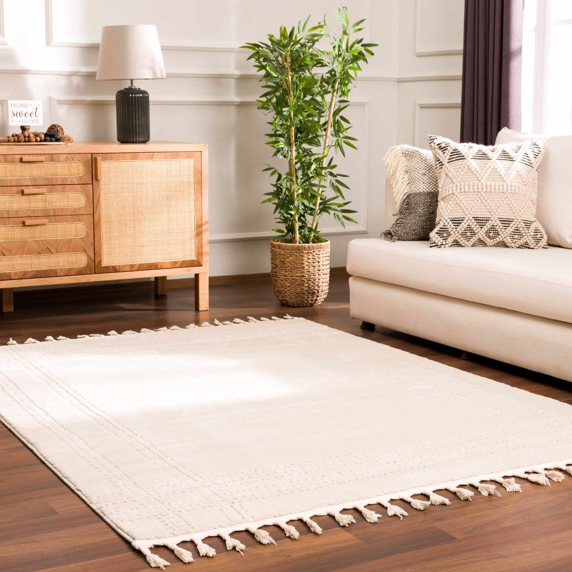 Ryuu Ivory Carved Area Rug - Image 12