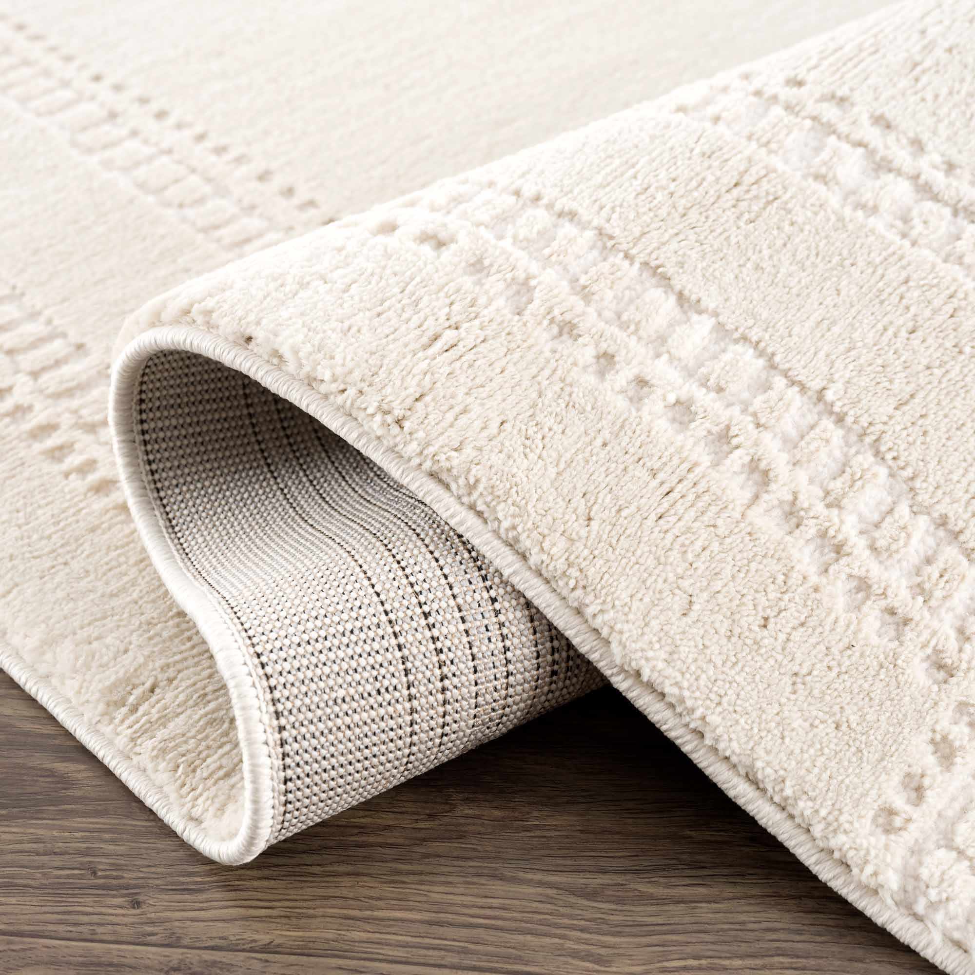 Ryuu Ivory Carved Area Rug - Image 8