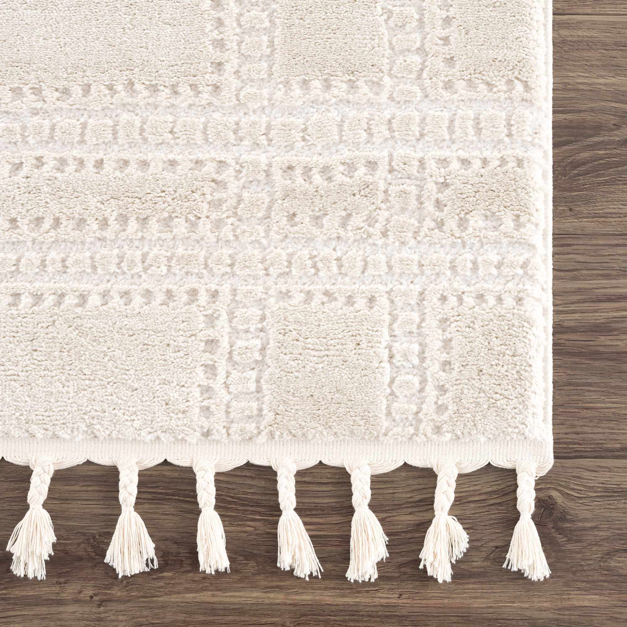 Ryuu Ivory Carved Area Rug - Image 9