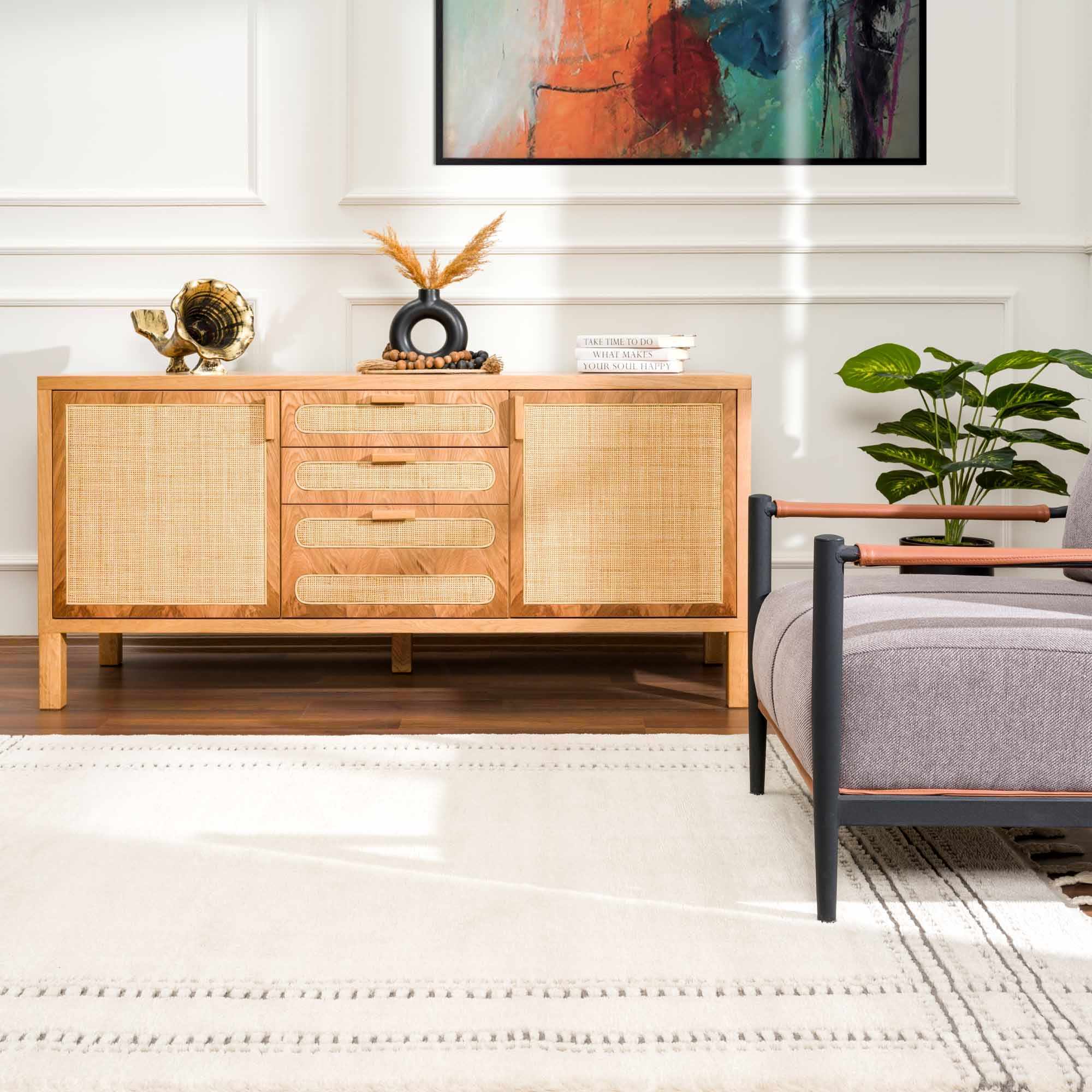 Ryuu Ivory & Gray Area Rug - Promo - Image 3