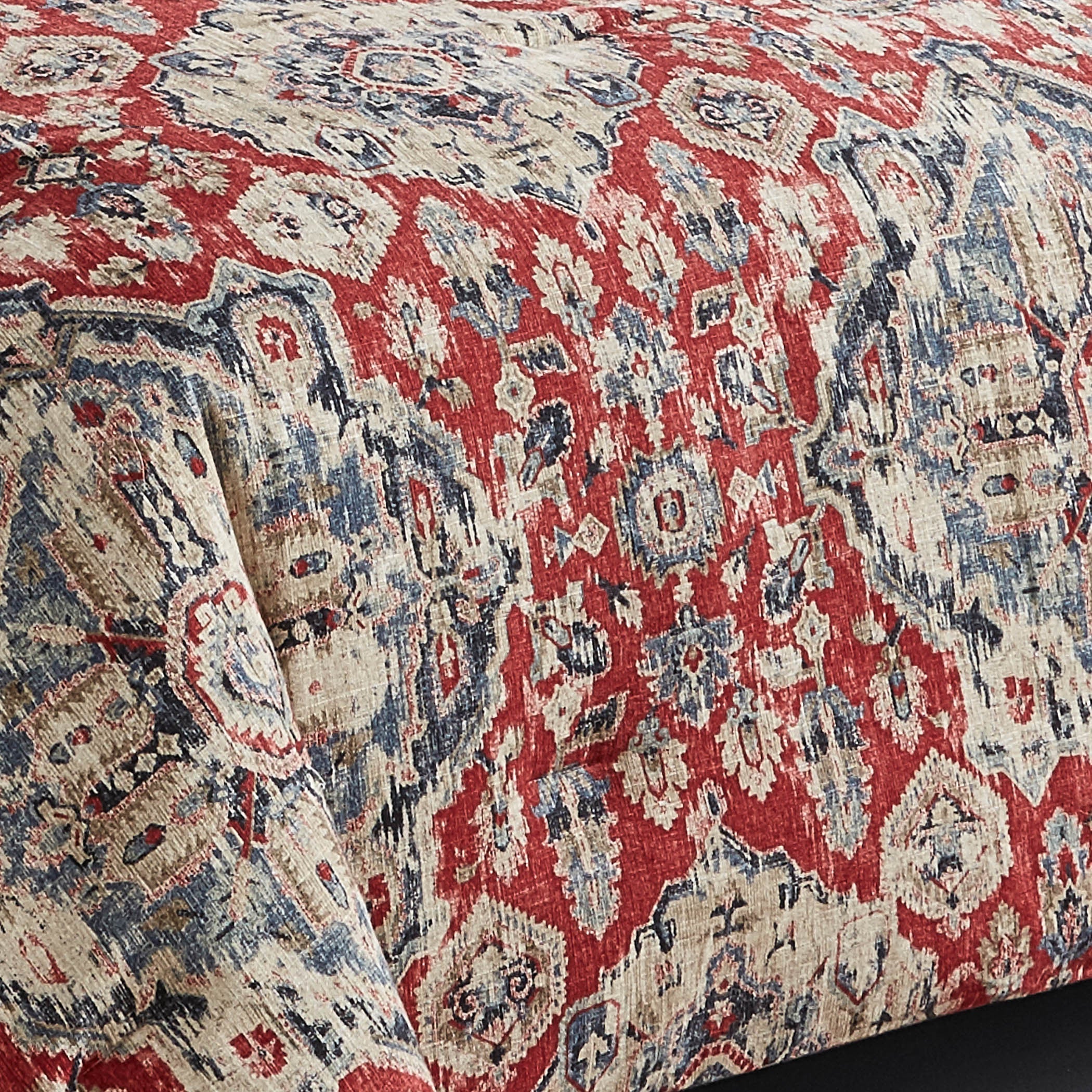 Sadler 9-Pc Burgundy & Blue Medallion Comforter Ensemble - Image 5