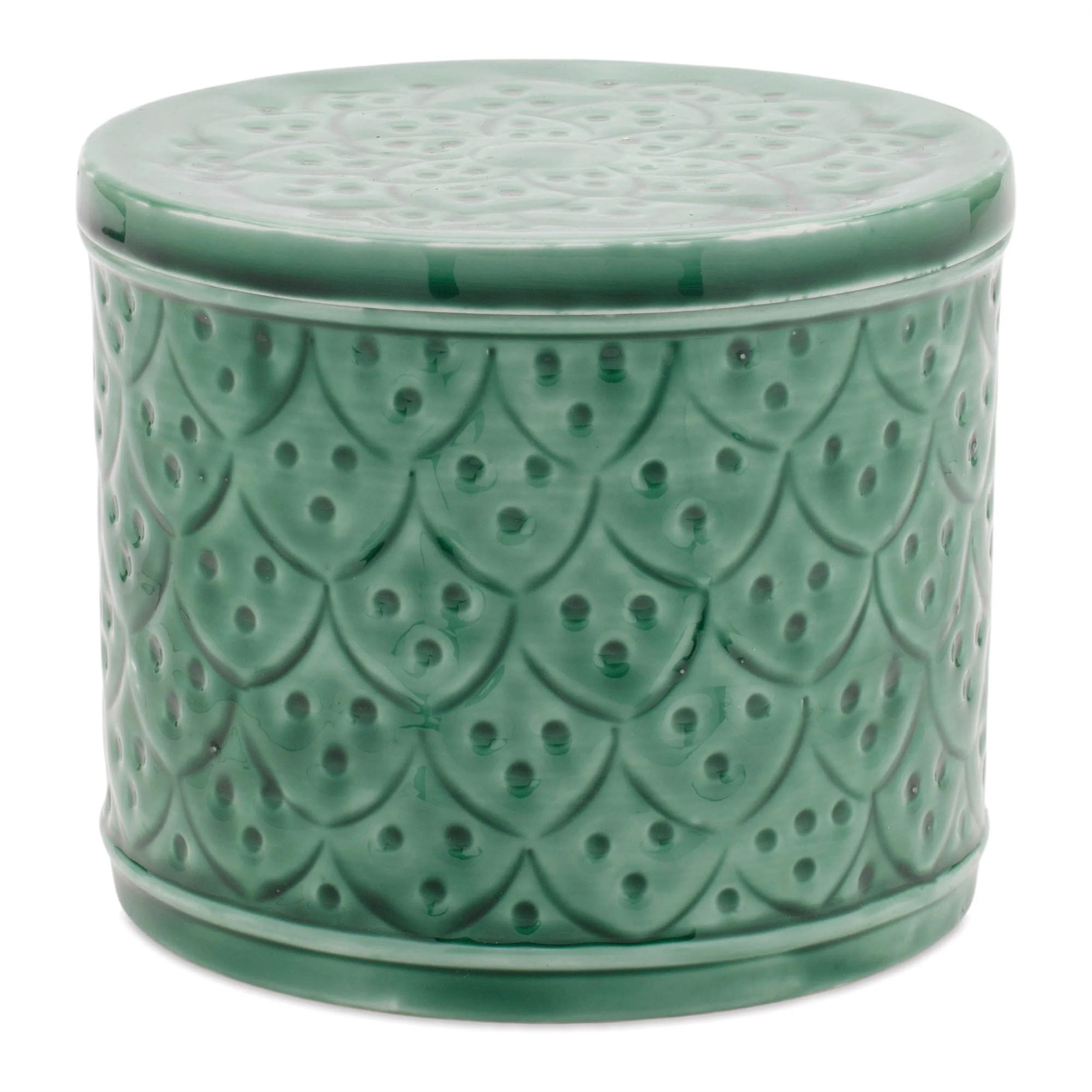 Sage green metal container with lid (set of 2) - Image 2