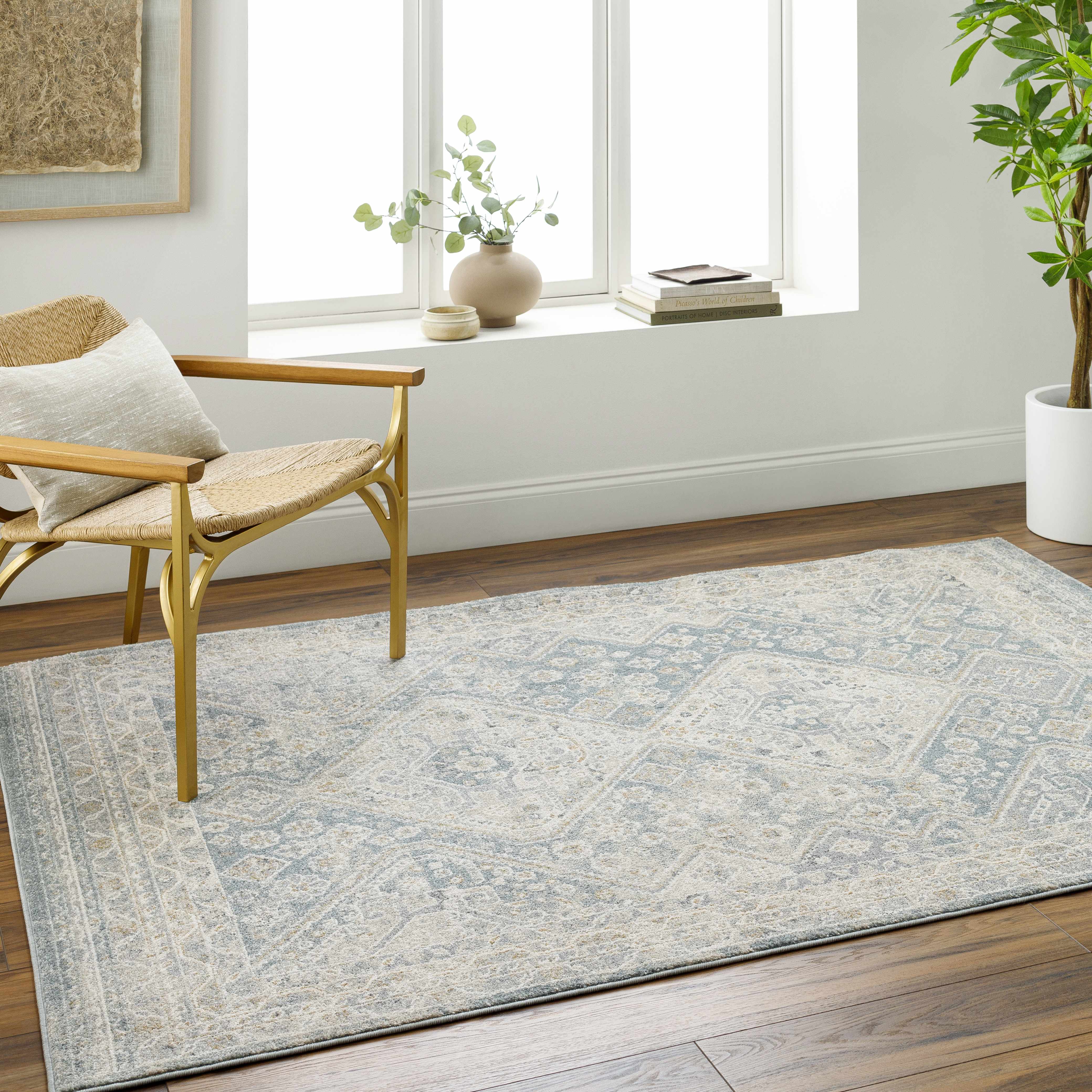 Sagen Blue Medallion Area Rug - Clearance - Image 2