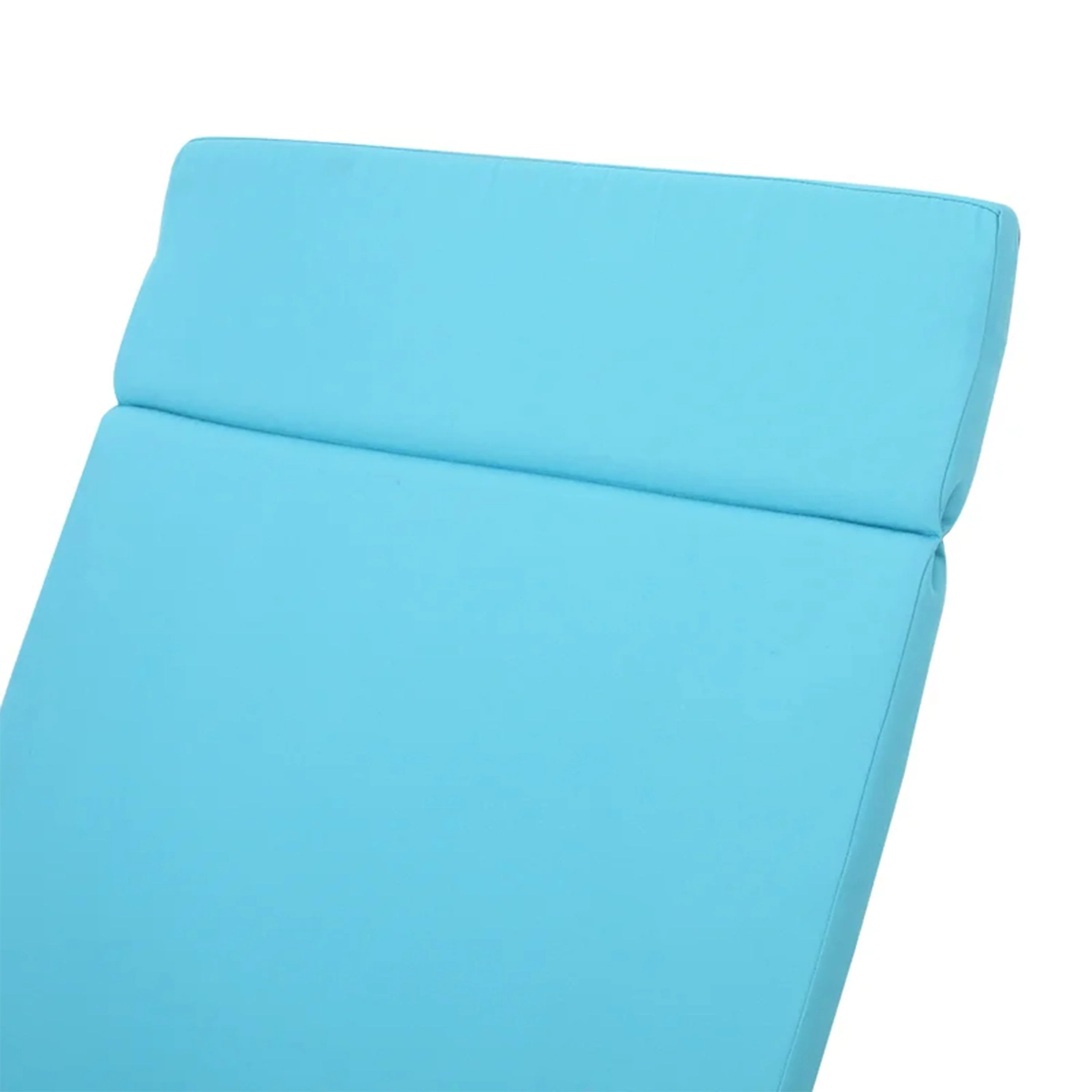 Salem Outdoor Chaise Lounge Cushion 2PCS Blue Fabric - Image 8