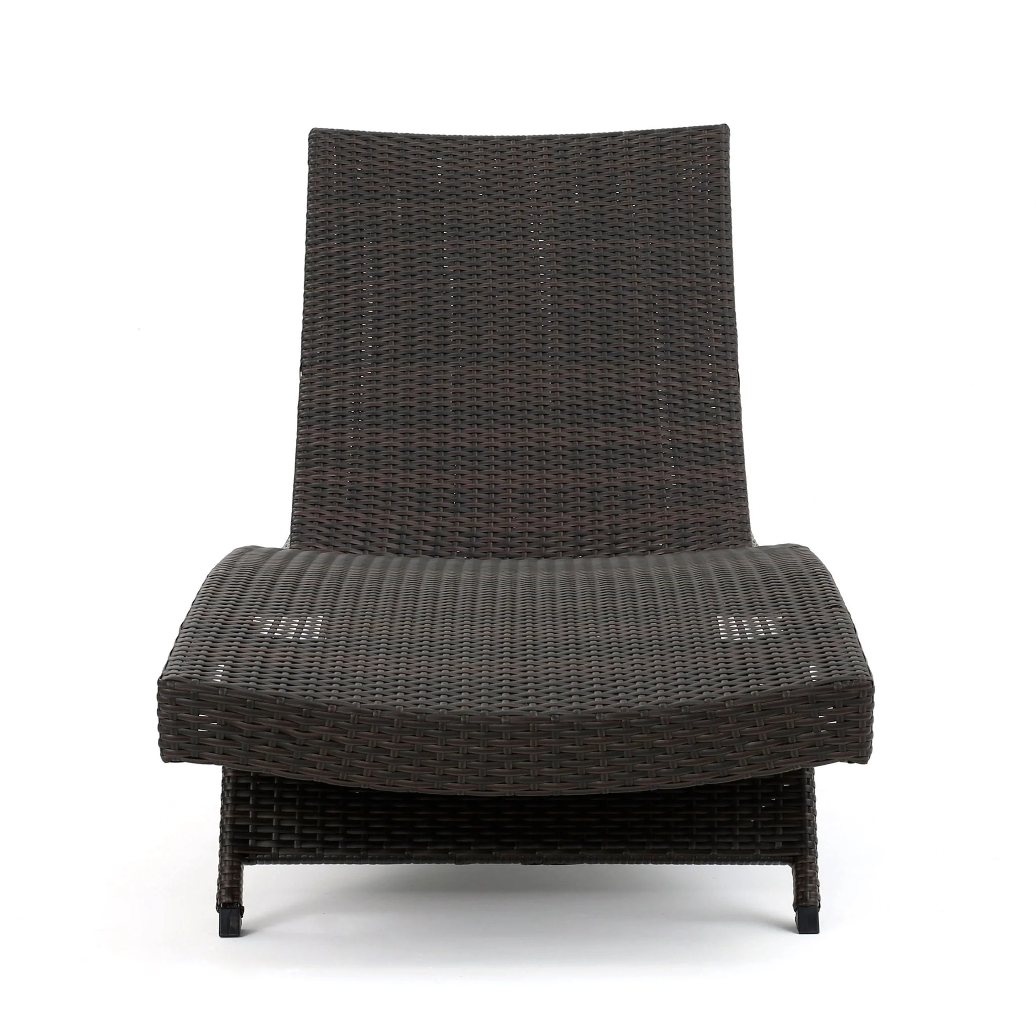 Salem - Wicker Chaise Lounge Adjustable Rattan Outdoor Chair Set - Brown Multi - Image 12