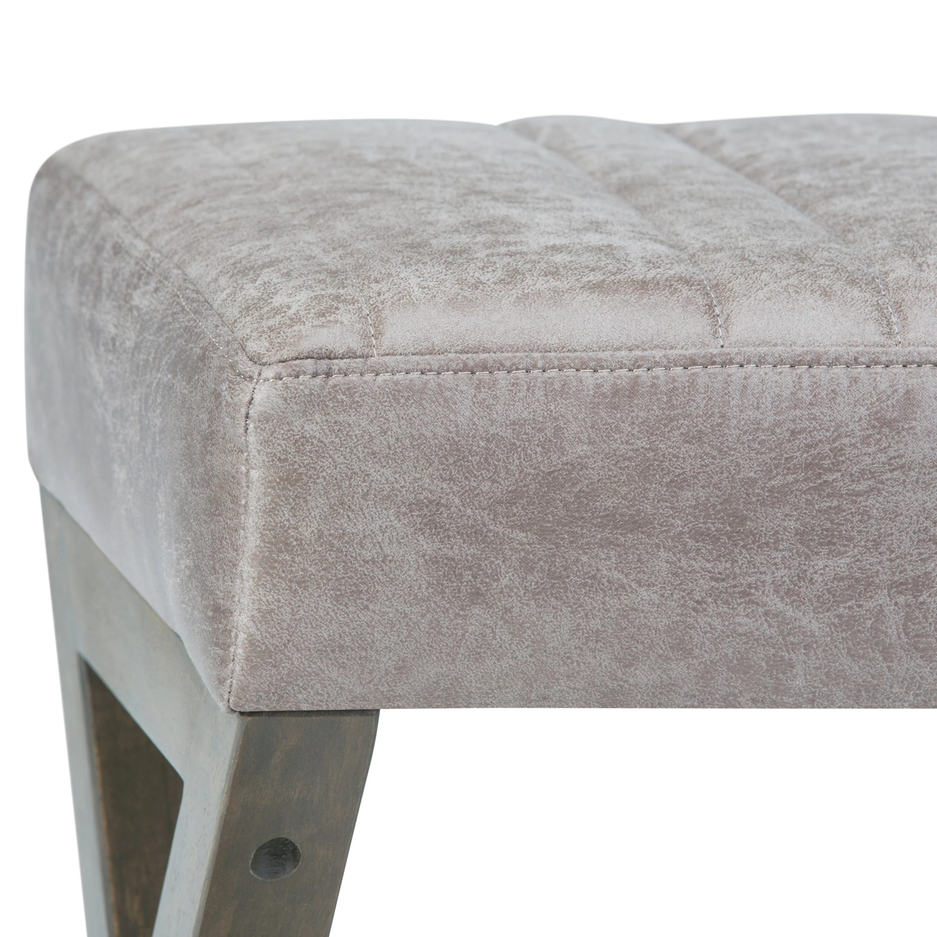 Salinger - Large Ottoman Bench - Distressed Grey Taupe - Image 4
