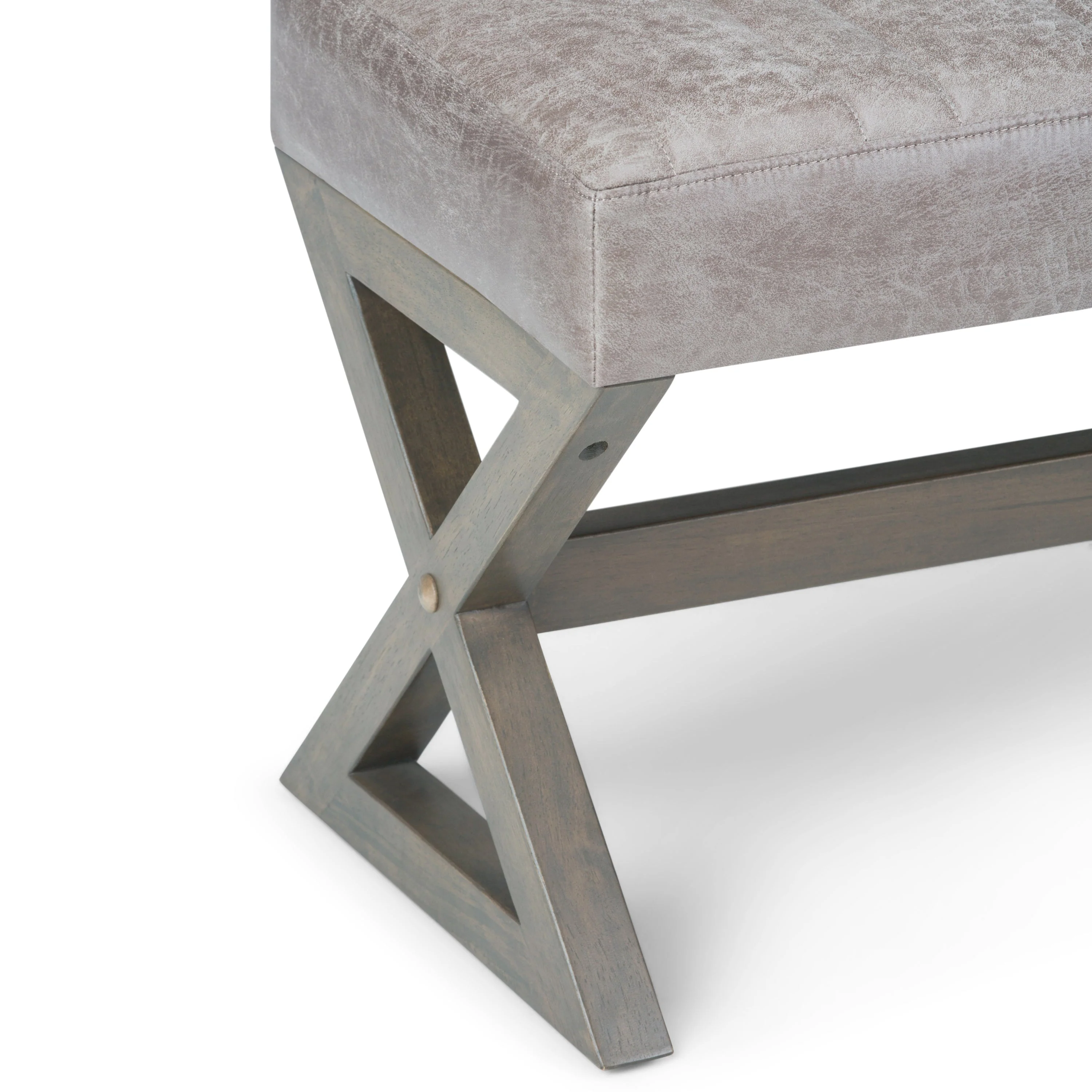 Salinger - Large Ottoman Bench - Distressed Grey Taupe - Image 6