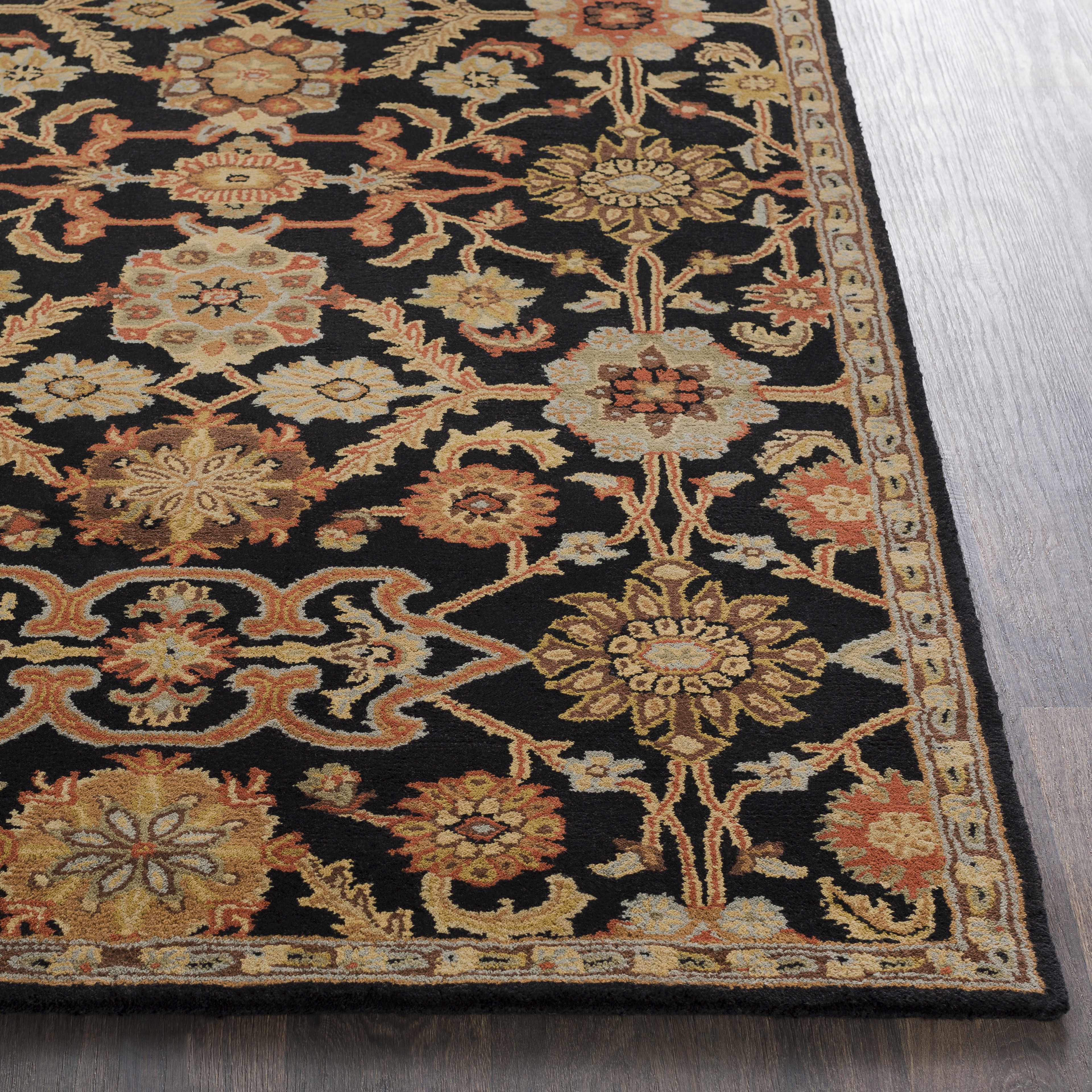 Salix Hand Tufted Black Wool Rug - Image 10