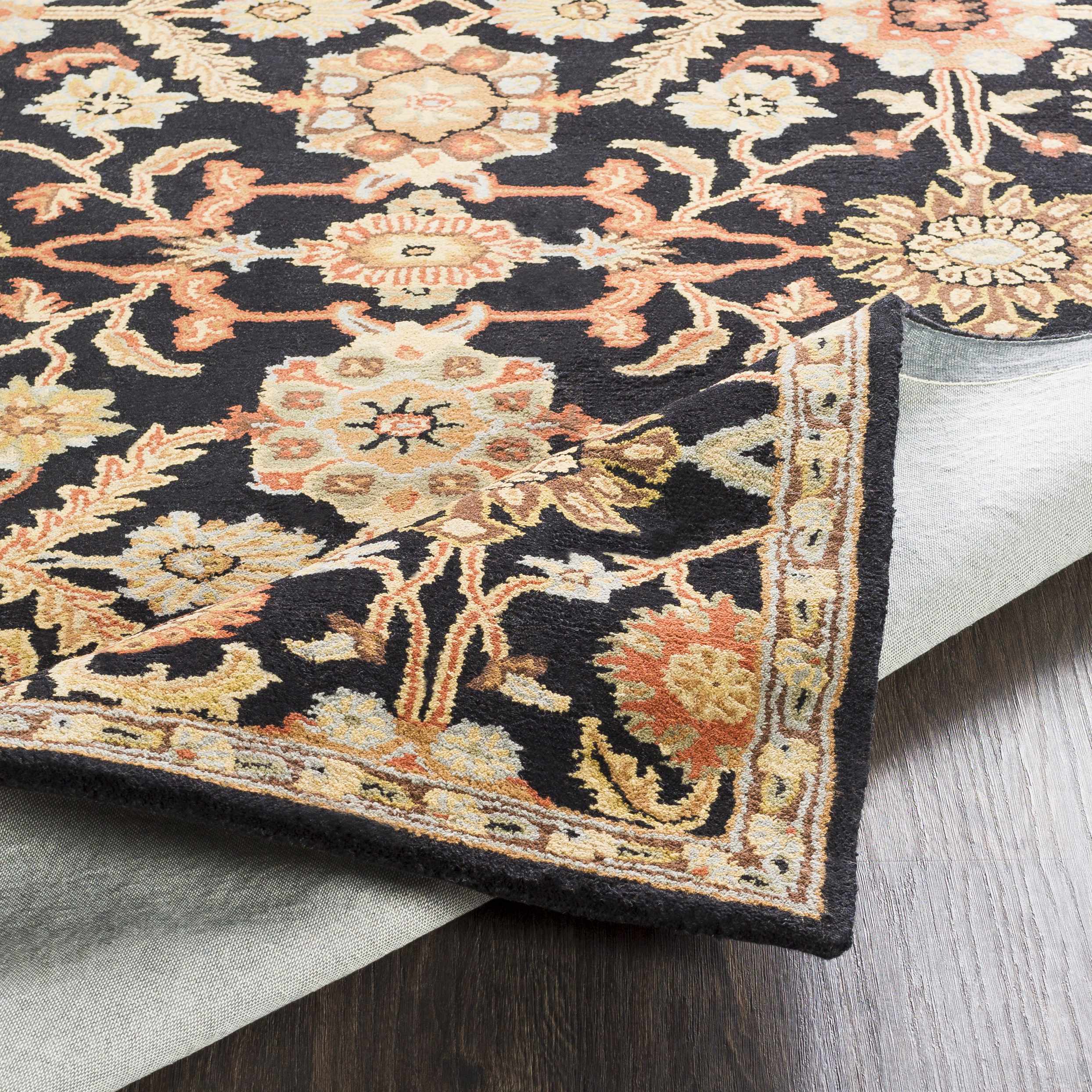 Salix Hand Tufted Black Wool Rug - Image 4