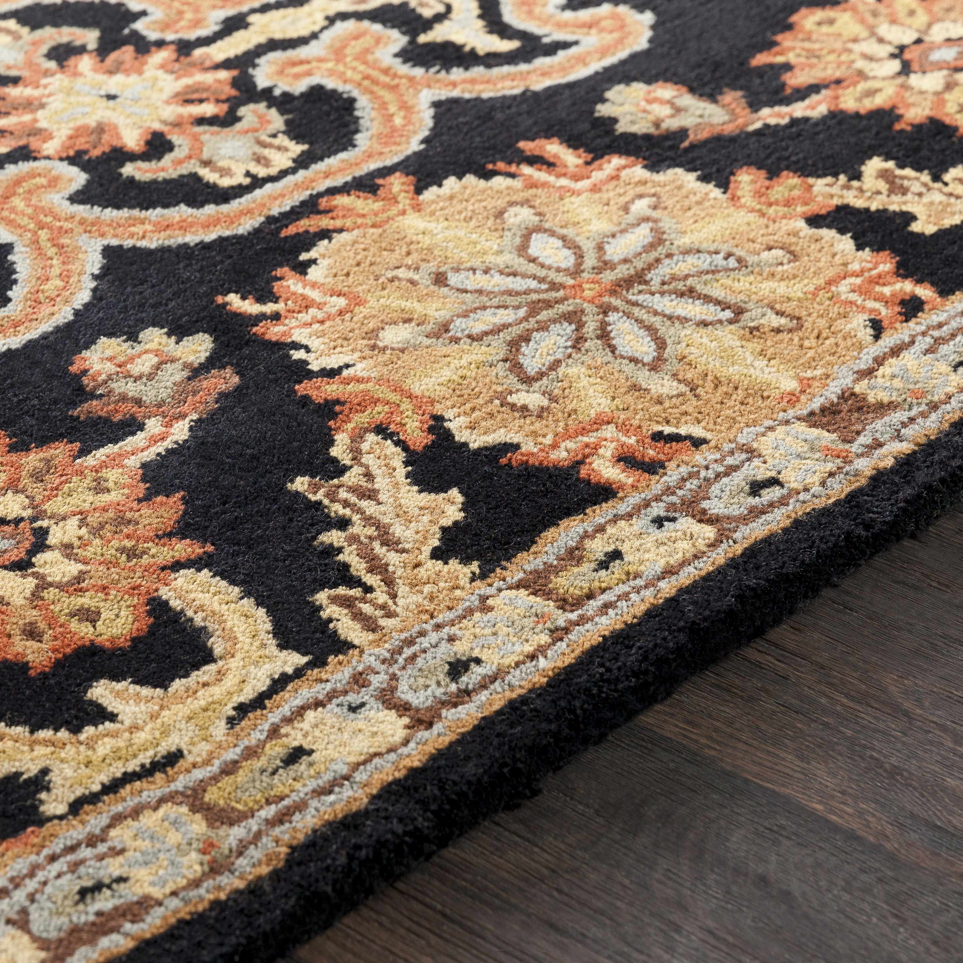 Salix Hand Tufted Black Wool Rug - Image 5