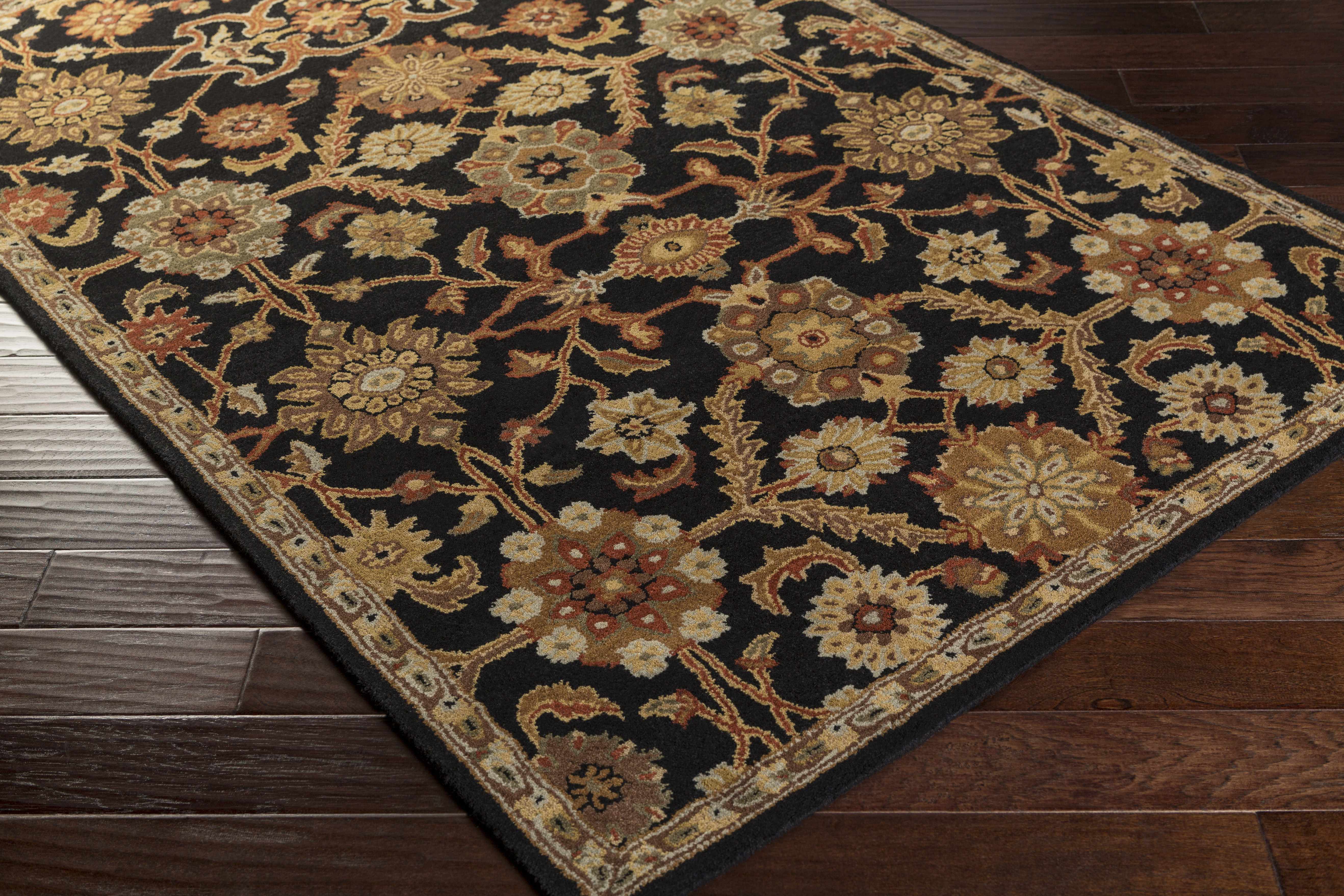 Salix Hand Tufted Black Wool Rug - Image 9