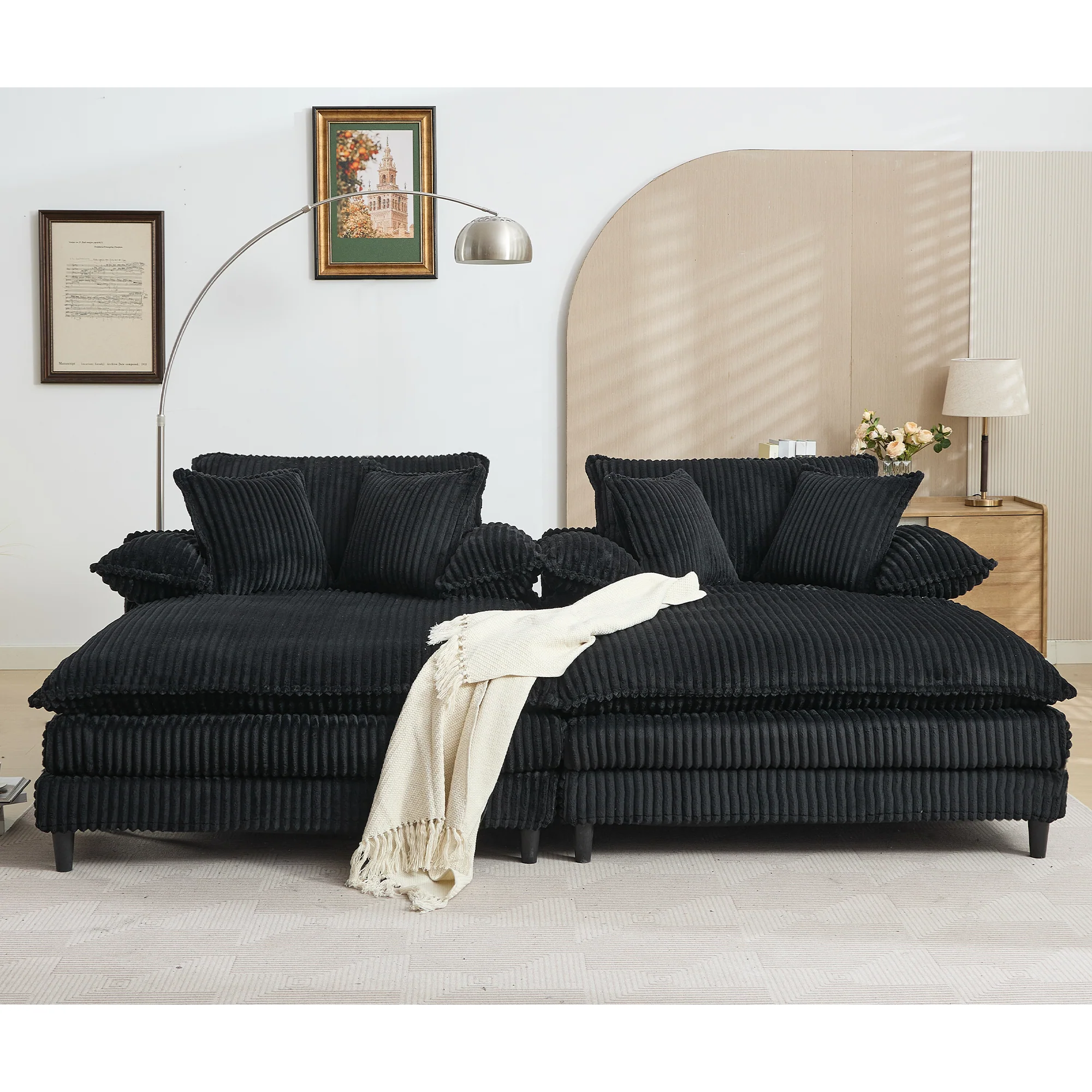 San Jose Four-Position Corduroy Chaise Lounge - Image 12