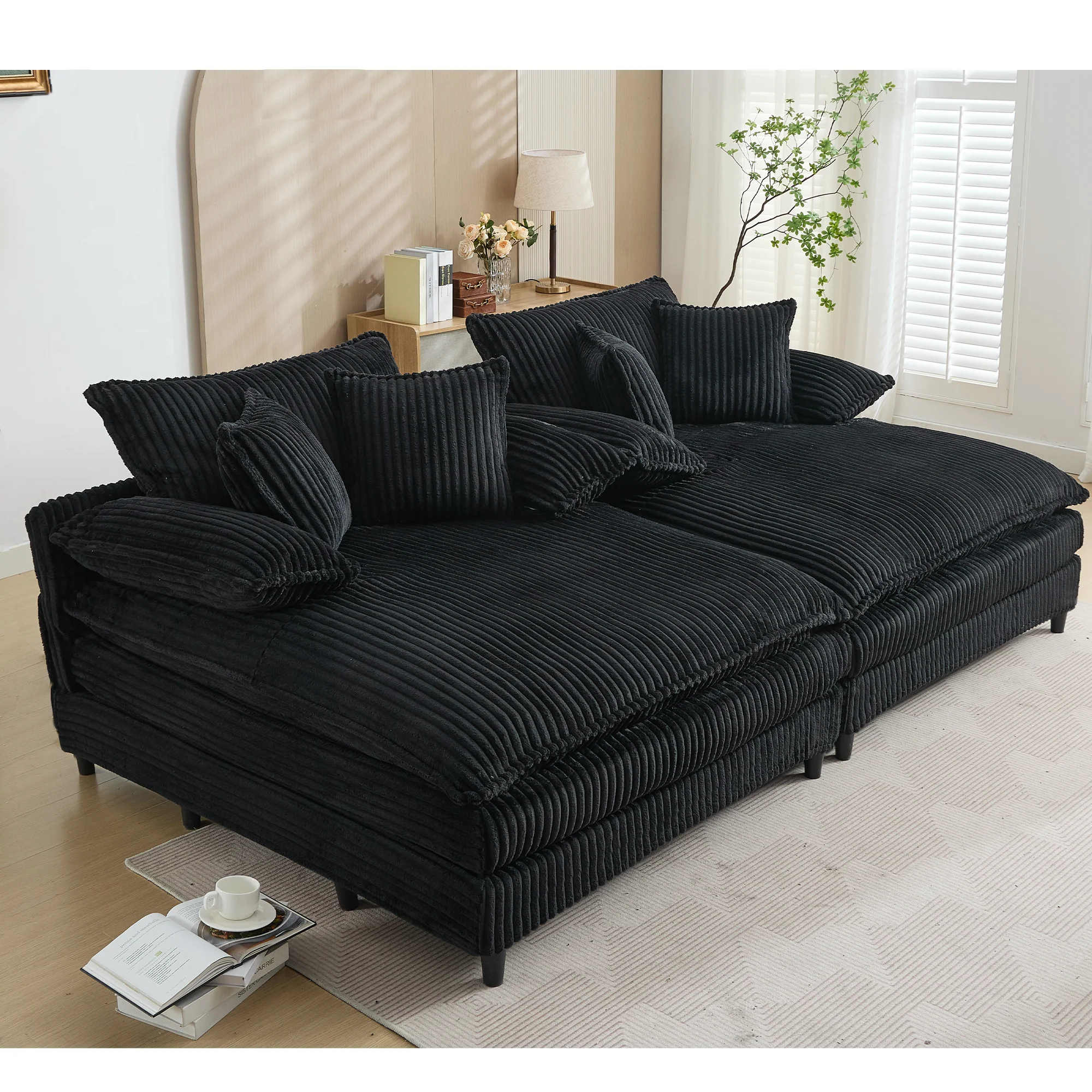 San Jose Four-Position Corduroy Chaise Lounge - Image 5