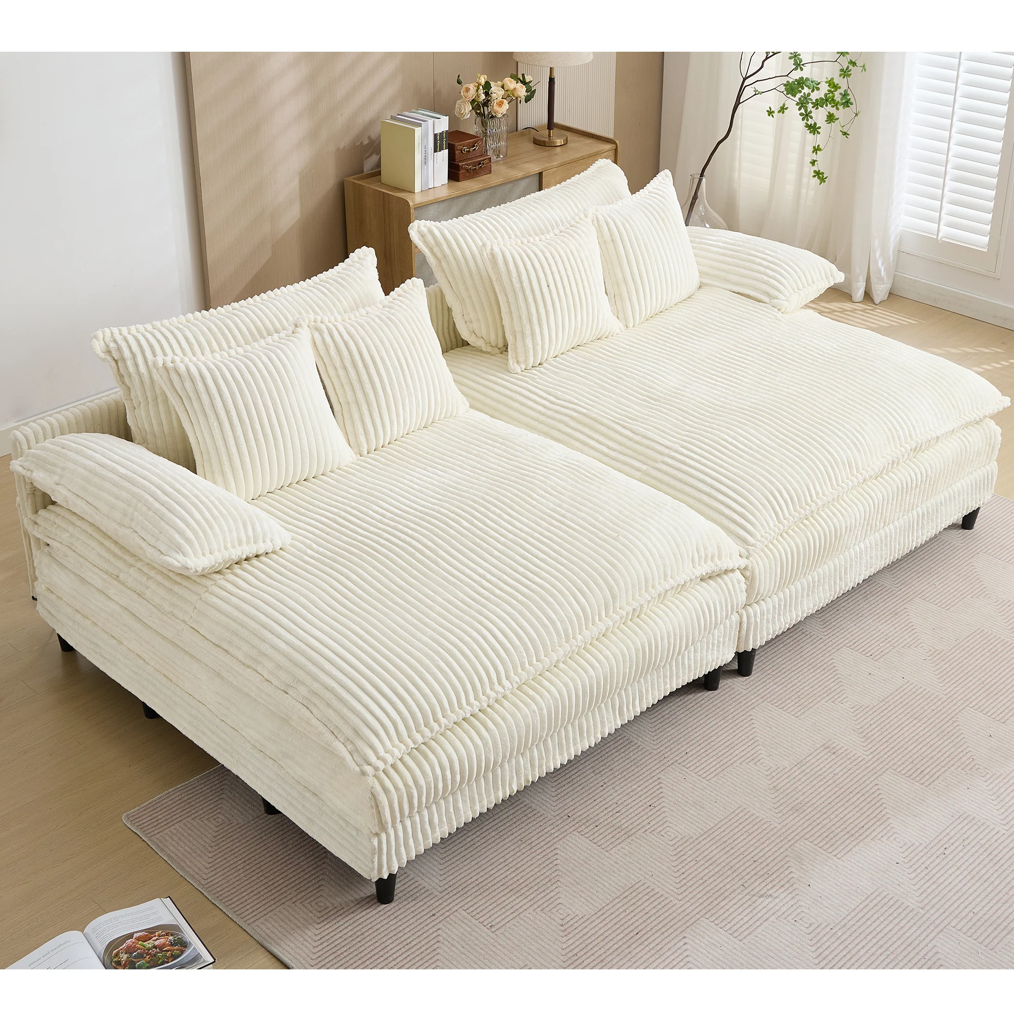 San Jose Four-Position Corduroy Chaise Lounge - Image 6