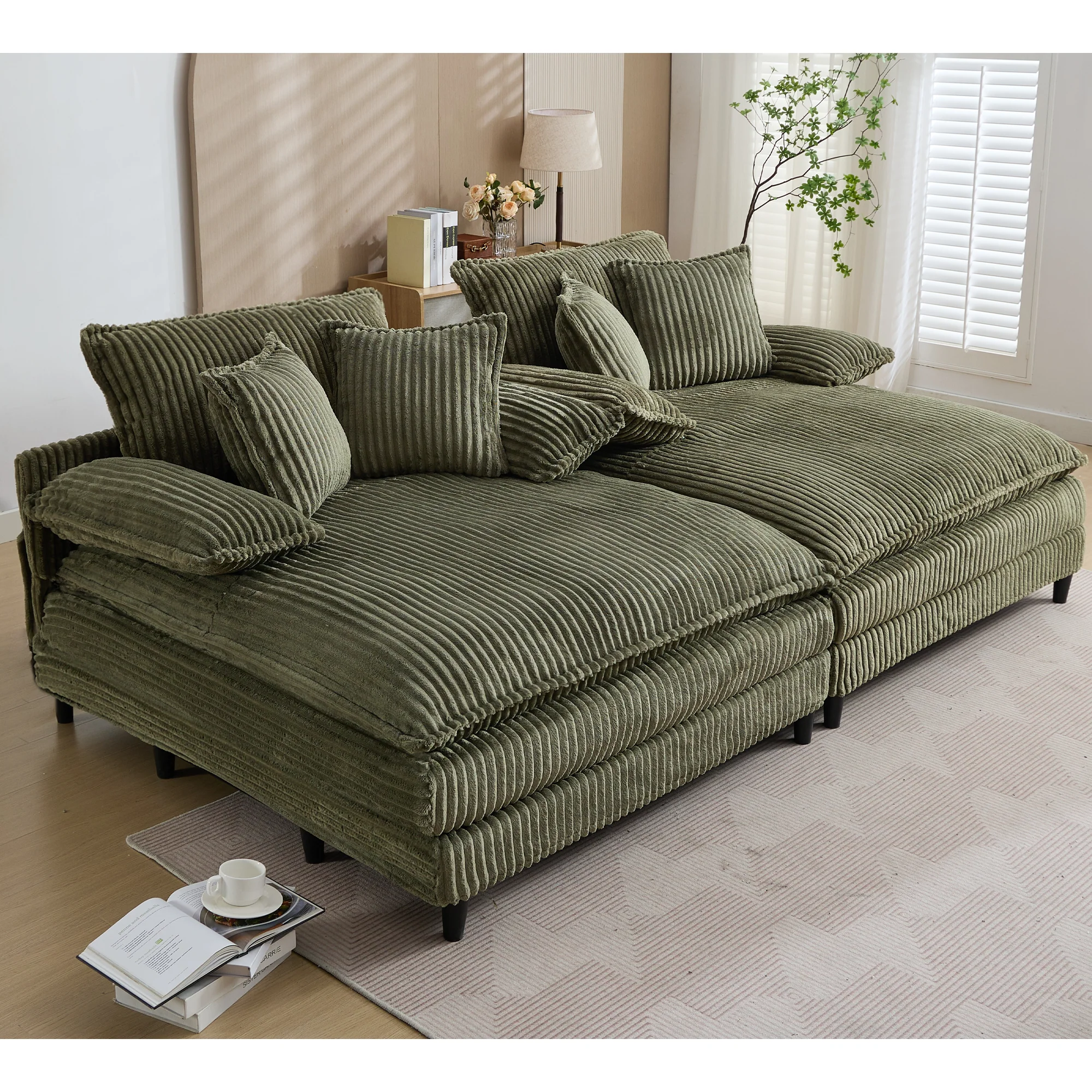 San Jose Four-Position Corduroy Chaise Lounge - Image 7