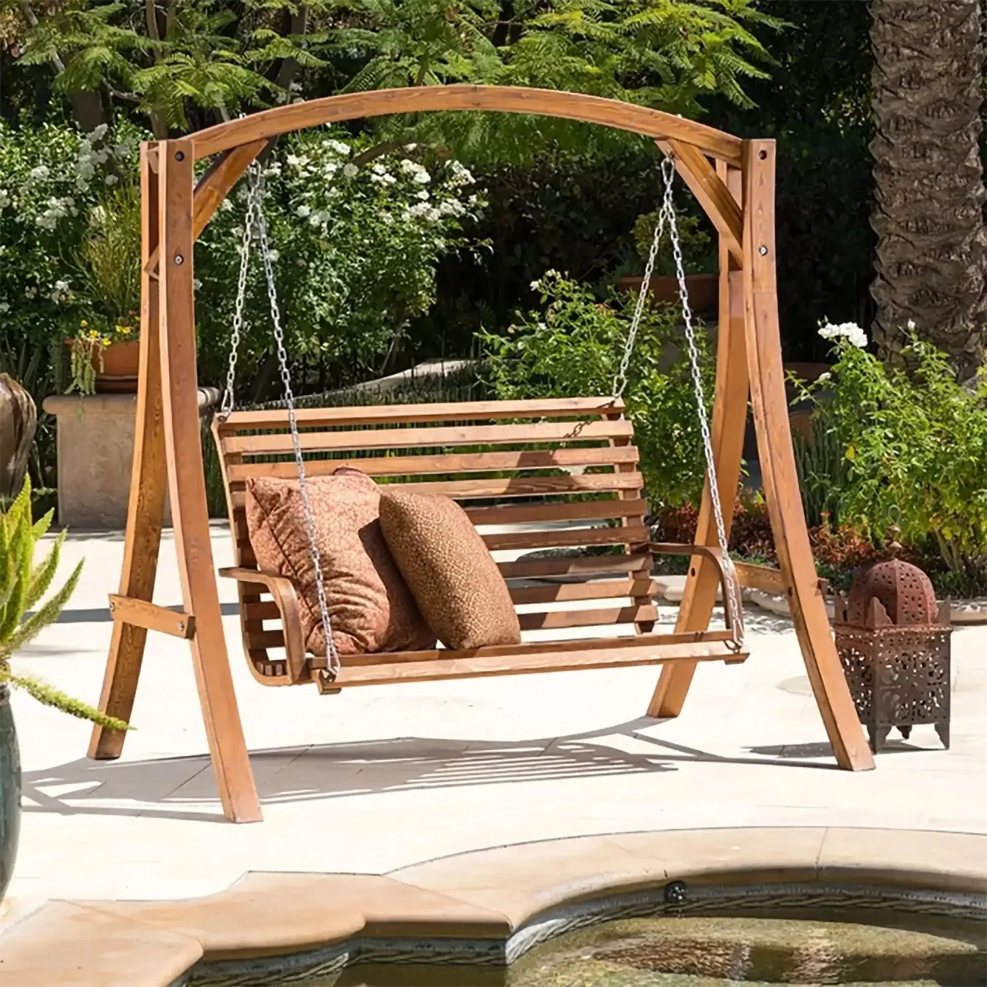 San Juan - Outdoor Swinging Loveseat With Support - Image 3