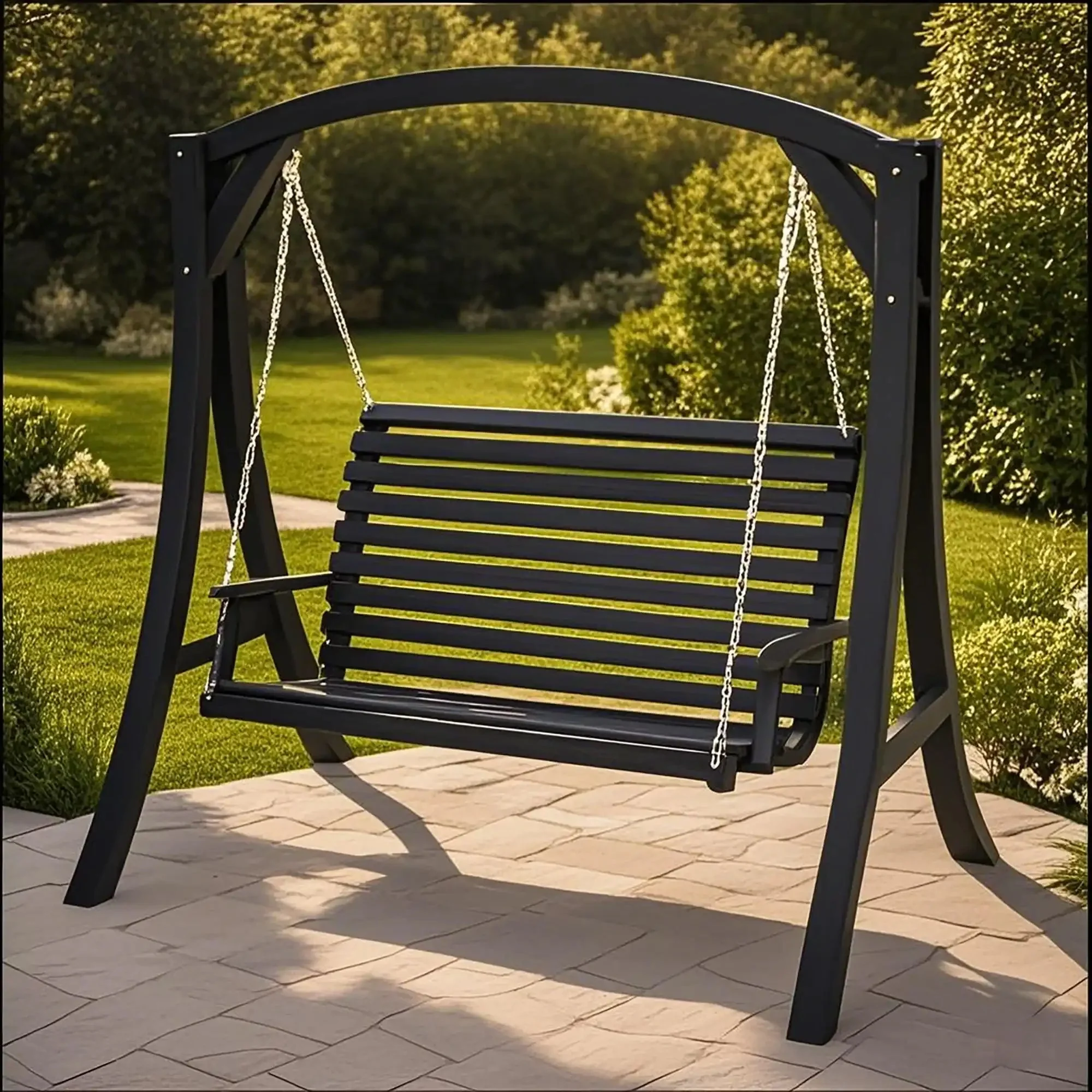 San Juan - Outdoor Swinging Loveseat With Support - Image 7