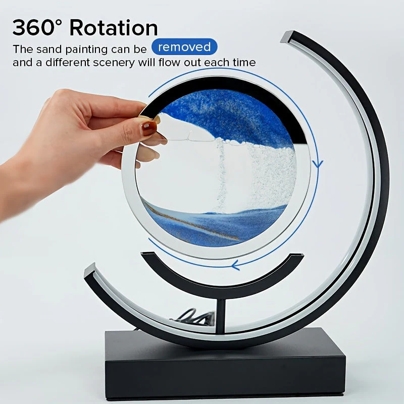 Sandscape Hourglass Table Lamp – Moving Sand Art LED Gift Light for Decor - Image 10
