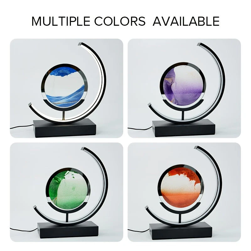 Sandscape Hourglass Table Lamp – Moving Sand Art LED Gift Light for Decor - Image 11