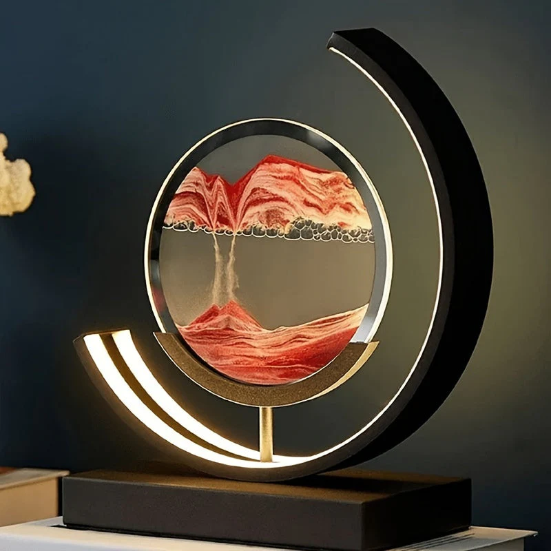 Sandscape Hourglass Table Lamp – Moving Sand Art LED Gift Light for Decor - Image 12