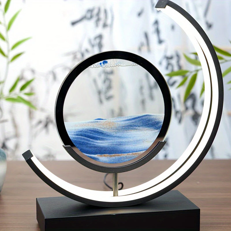 Sandscape Hourglass Table Lamp – Moving Sand Art LED Gift Light for Decor - Image 13