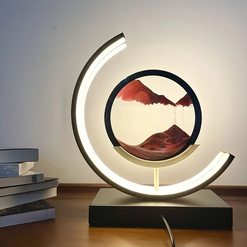 Sandscape Hourglass Table Lamp – Moving Sand Art LED Gift Light for Decor - Image 2