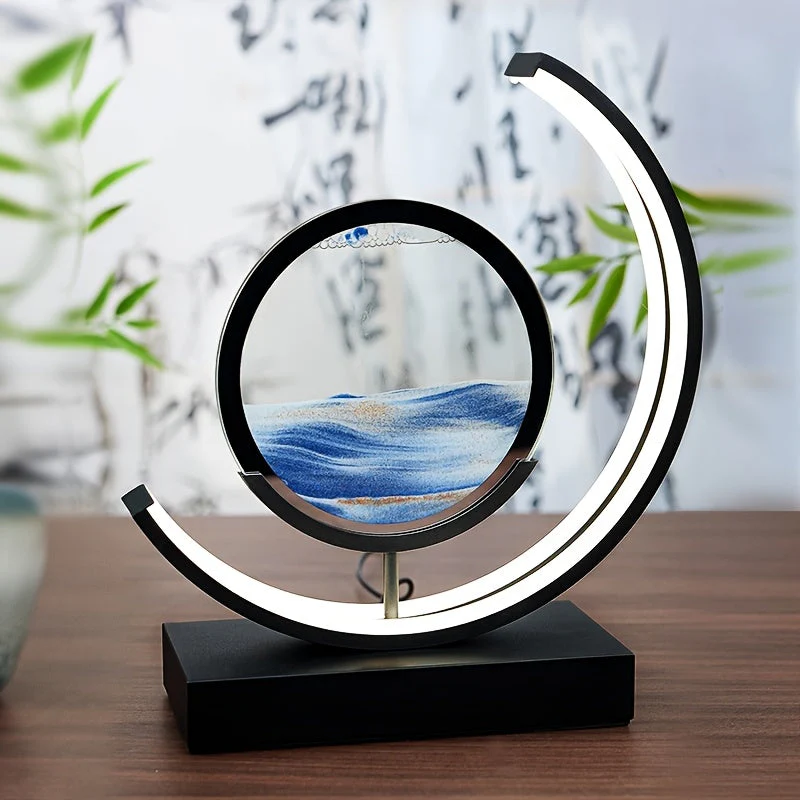 Sandscape Hourglass Table Lamp – Moving Sand Art LED Gift Light for Decor - Image 3