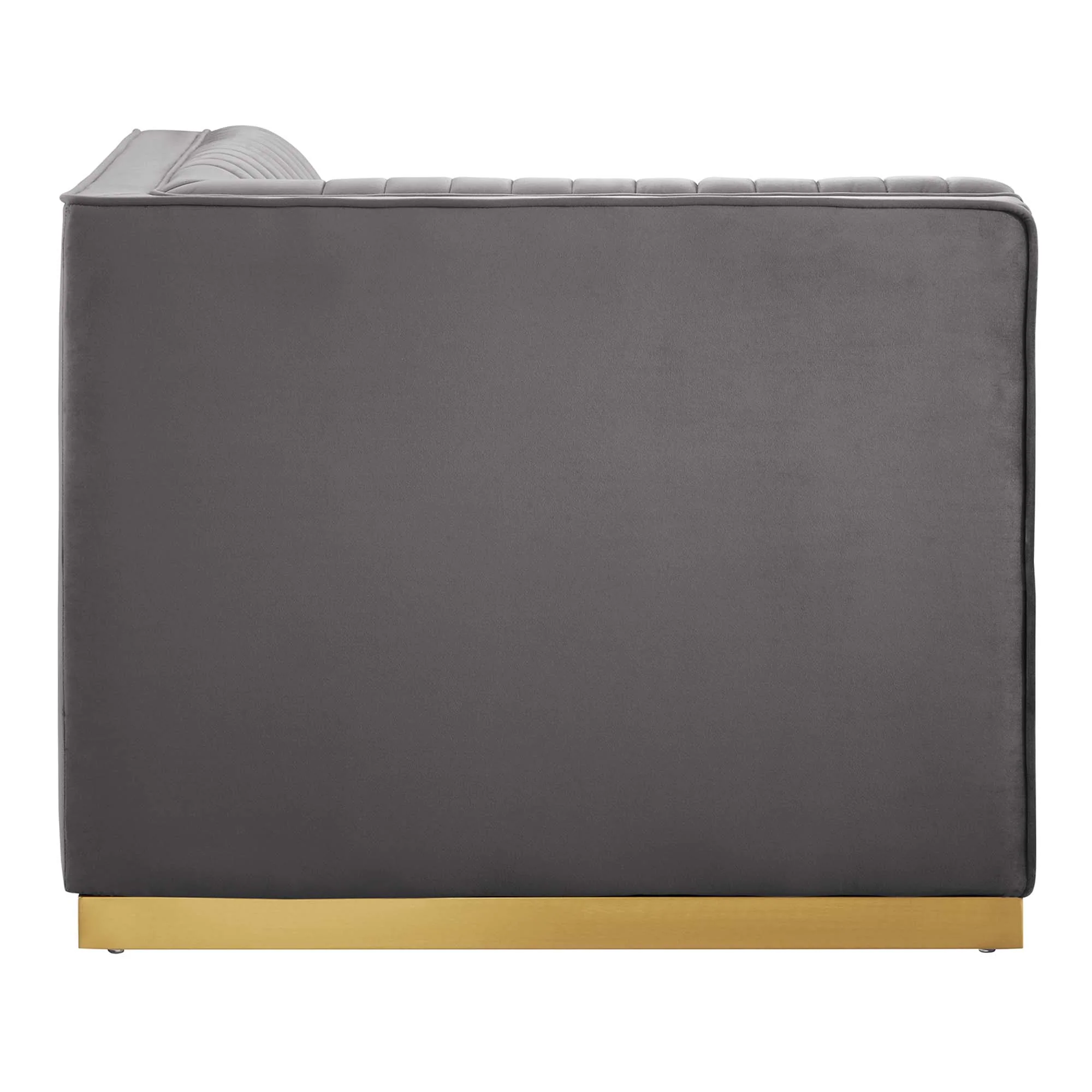 Sanguine Channel Tufted Performance Velvet Modular Sectional Sofa Right Corner Chair - Image 3