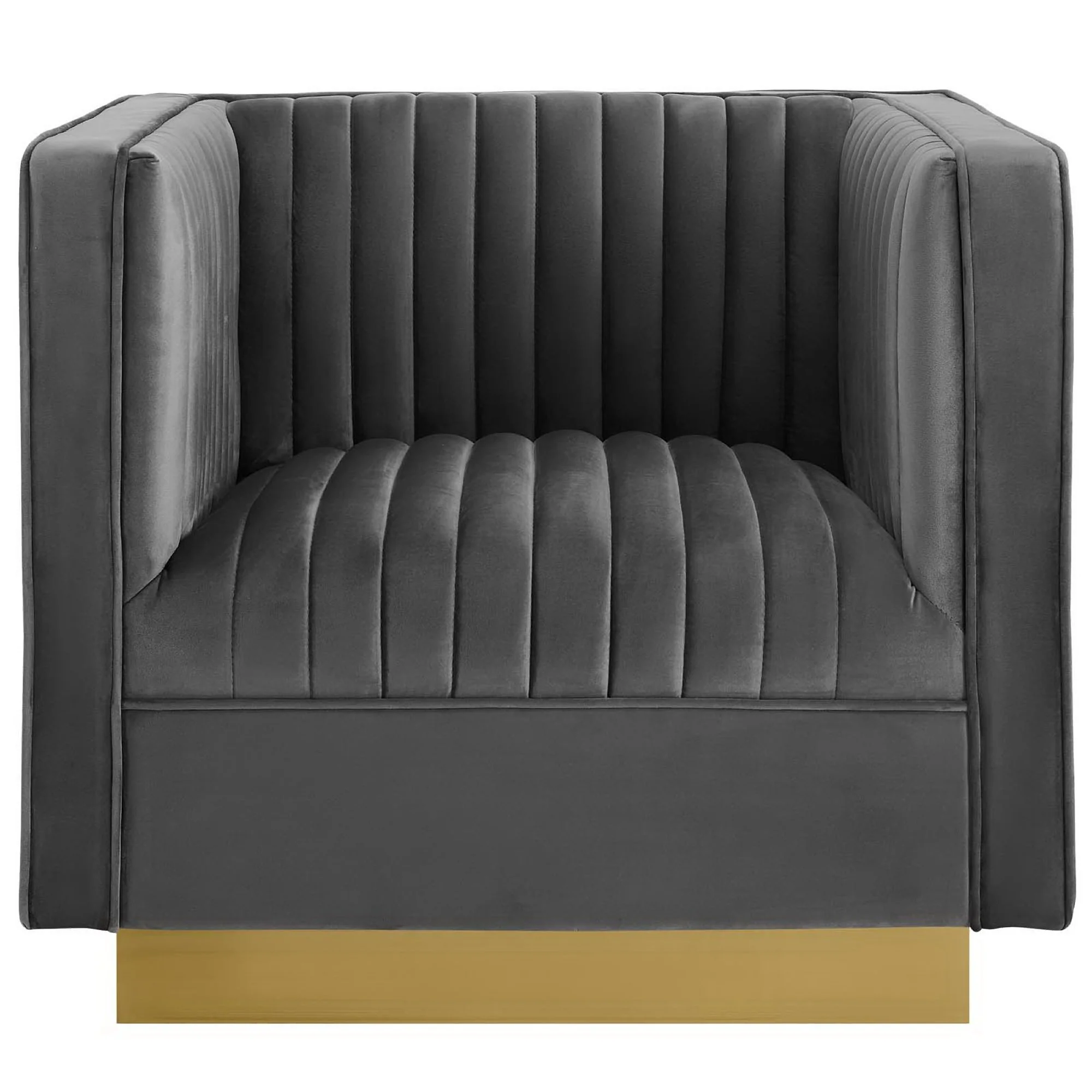 Sanguine Vertical Channel Tufted Accent Performance Velvet Armchair by Modway - Image 4